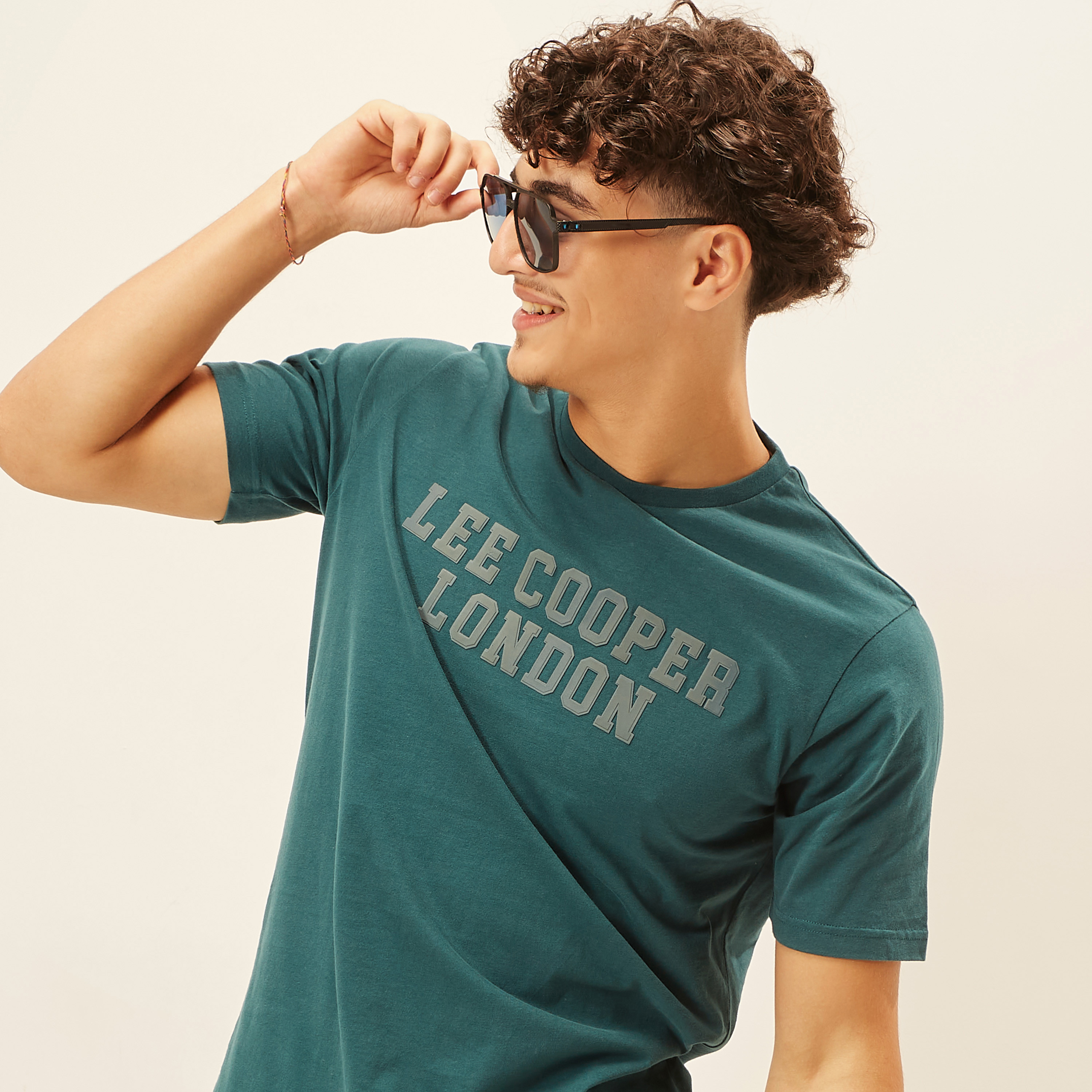 Lee Cooper Embossed T-shirt with Crew Neck and Short Sleeves-men-clothing-tshirtsandpolos-tshirts-image-13