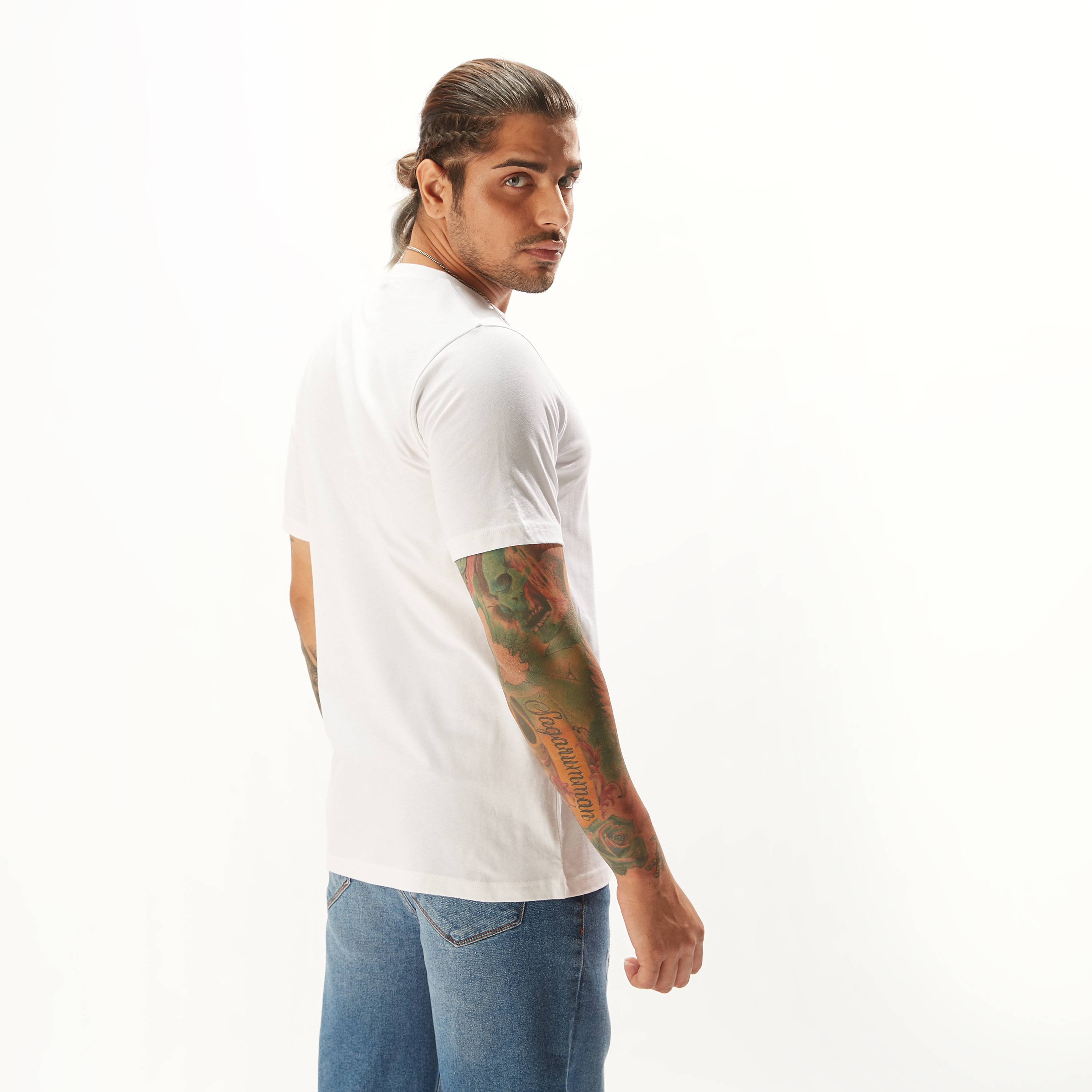 Lee Cooper Embossed T-shirt with Crew Neck and Short Sleeves-men-clothing-tshirtsandpolos-tshirts-image-8