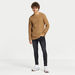 Lee Cooper Textured Sweater with Crew Neck and Long Sleeves-Sweaters-thumbnail-1