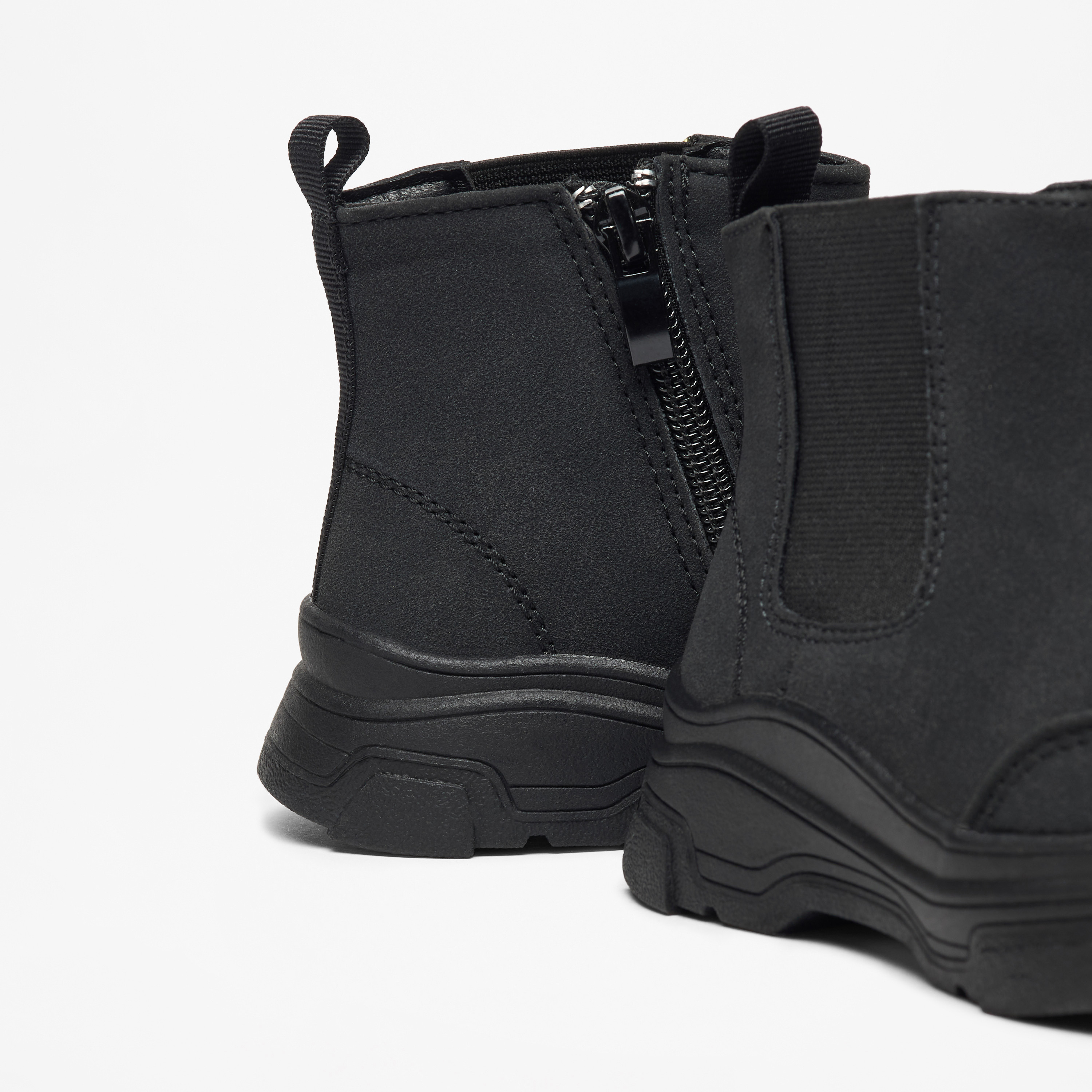 LBL by Shoexpress Solid High Cut Boots with Zip Closure-boys-shoes-boots-image-5