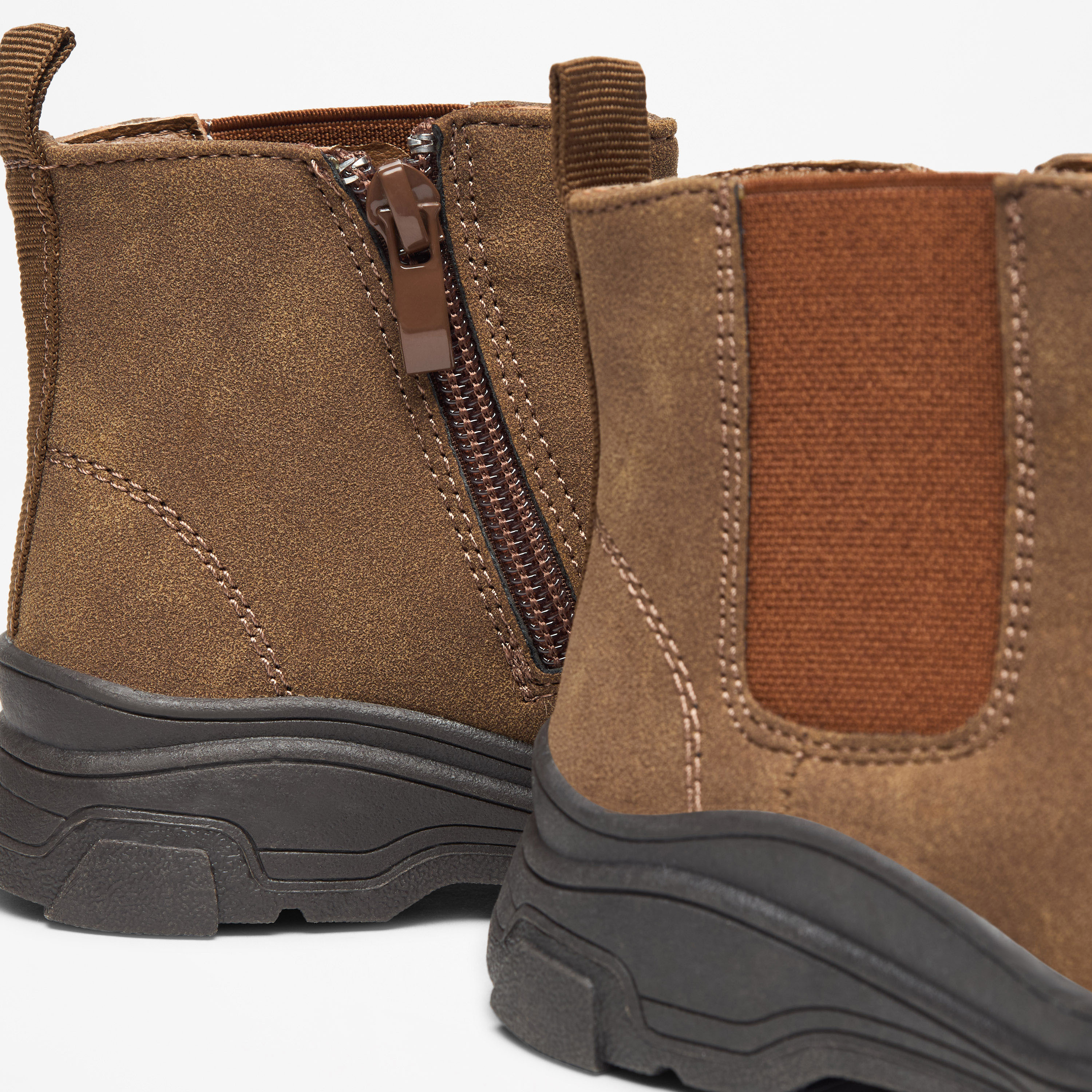 LBL by Shoexpress Solid High Cut Boots with Zip Closure-boys-shoes-boots-image-5