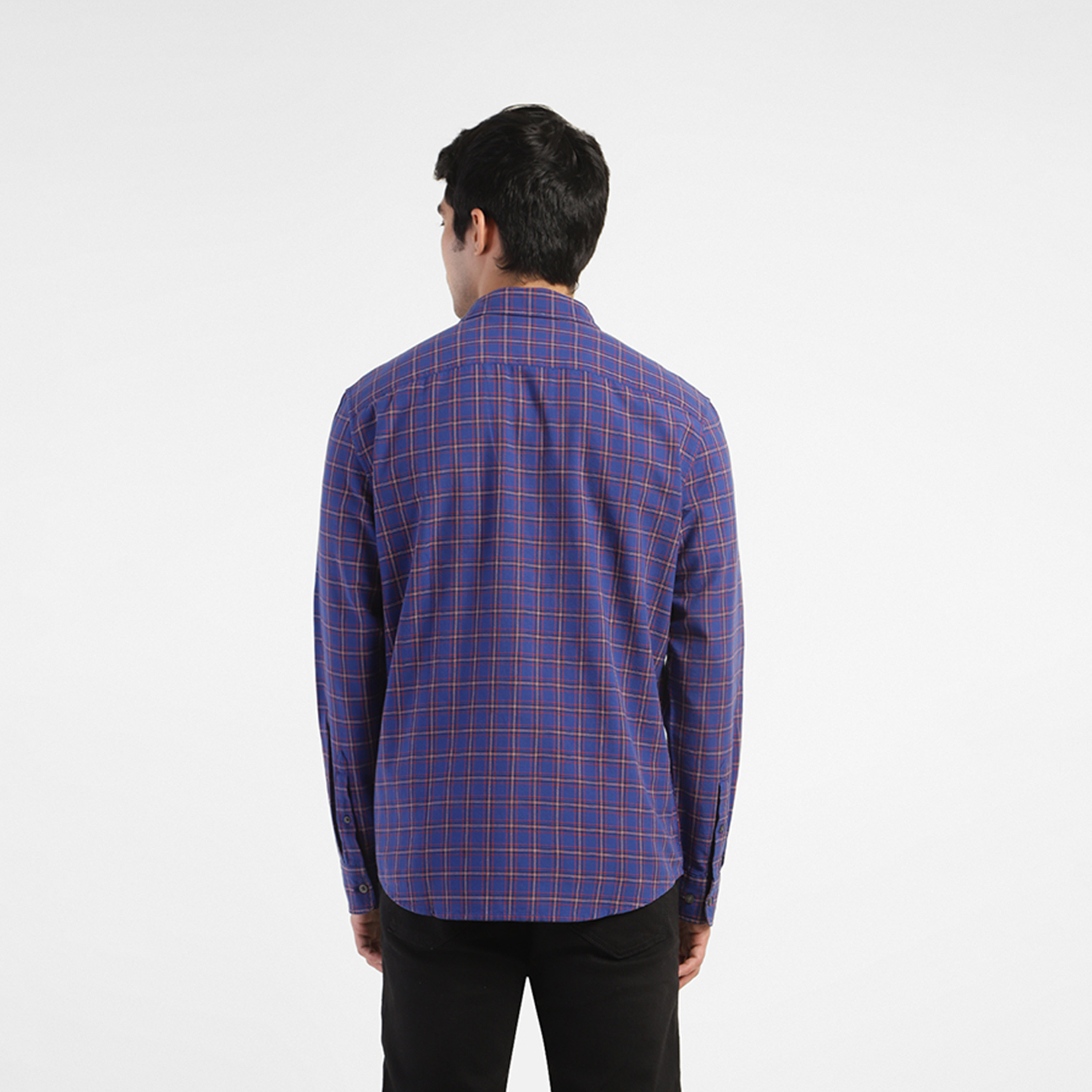 Levi's Men's Checked Collared Long Sleeves Dress Shirt-men-clothing-shirts-image-2