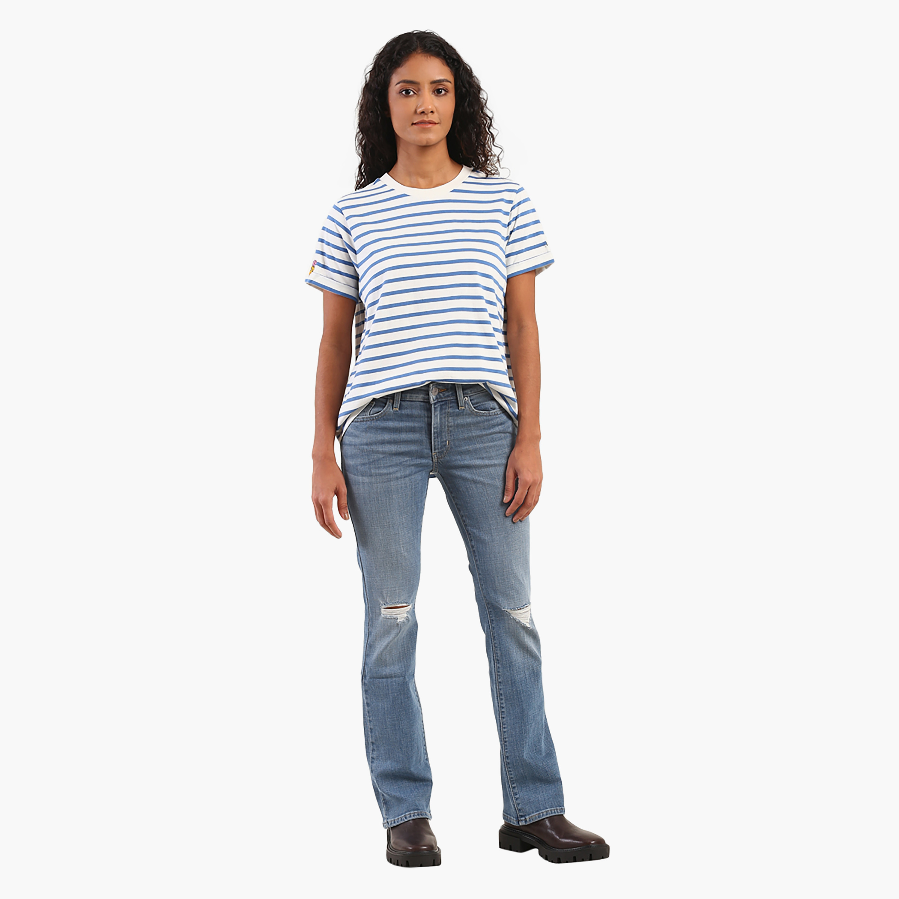 Levi's 715 regular Fit Blue 5 Pockets Women's Jeans-women-clothing-bottoms-jeans-image-2