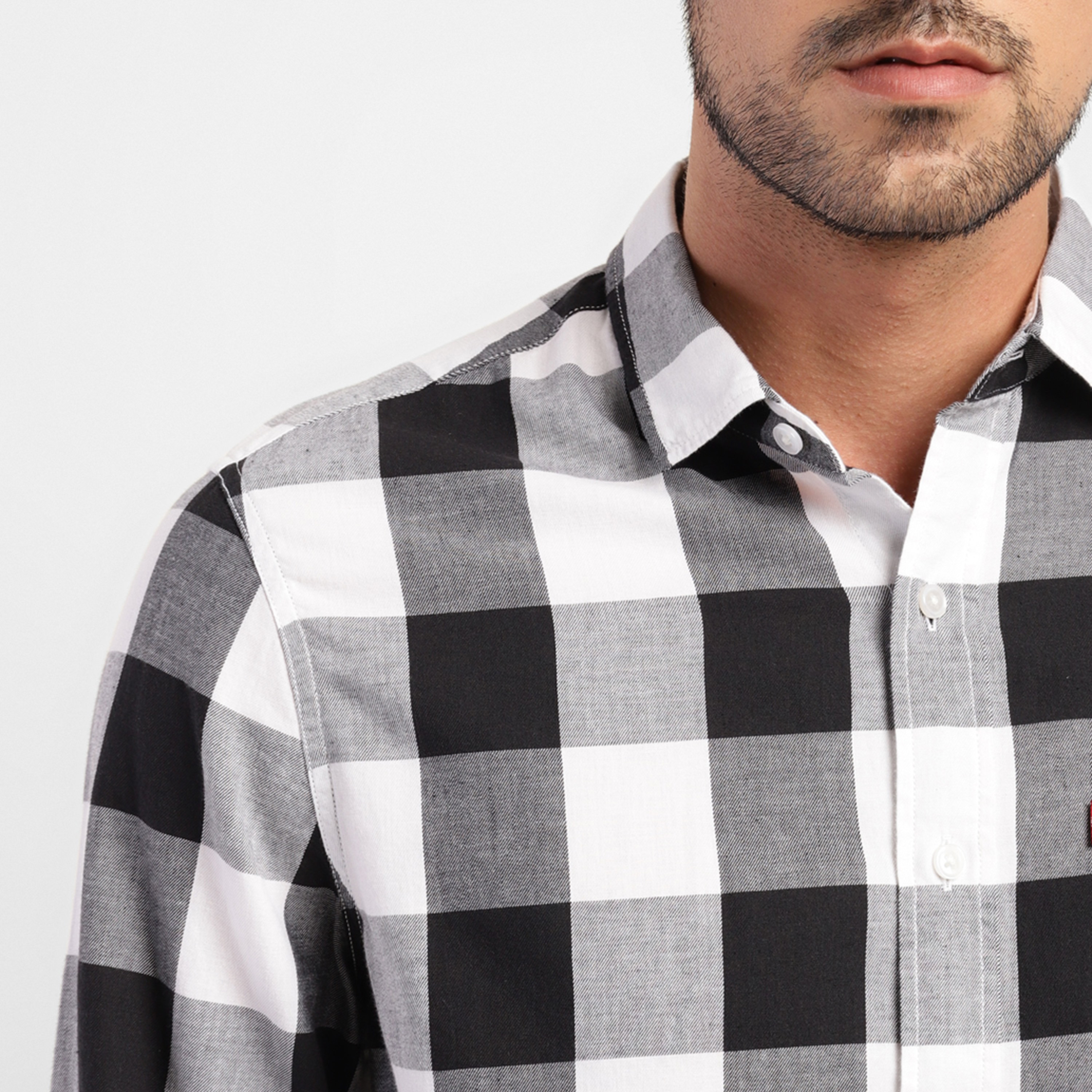 Levi's Checked Collared Long Sleeves Shirt with Patch Pocket-men-clothing-shirts-image-3