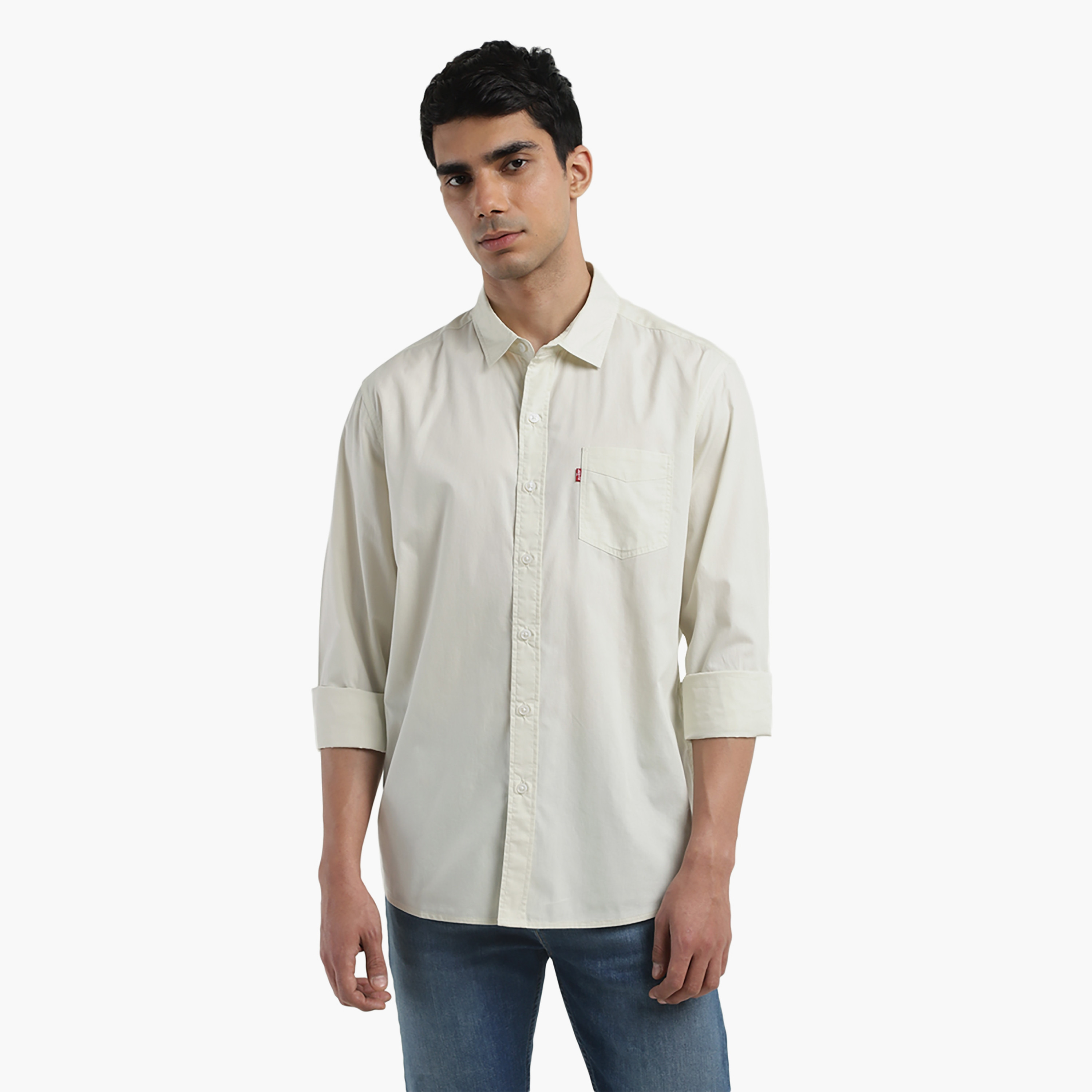 قميص بأكمام طويلة ذو ياقة سادة من ليفايز-men-clothing-shirts-image-1