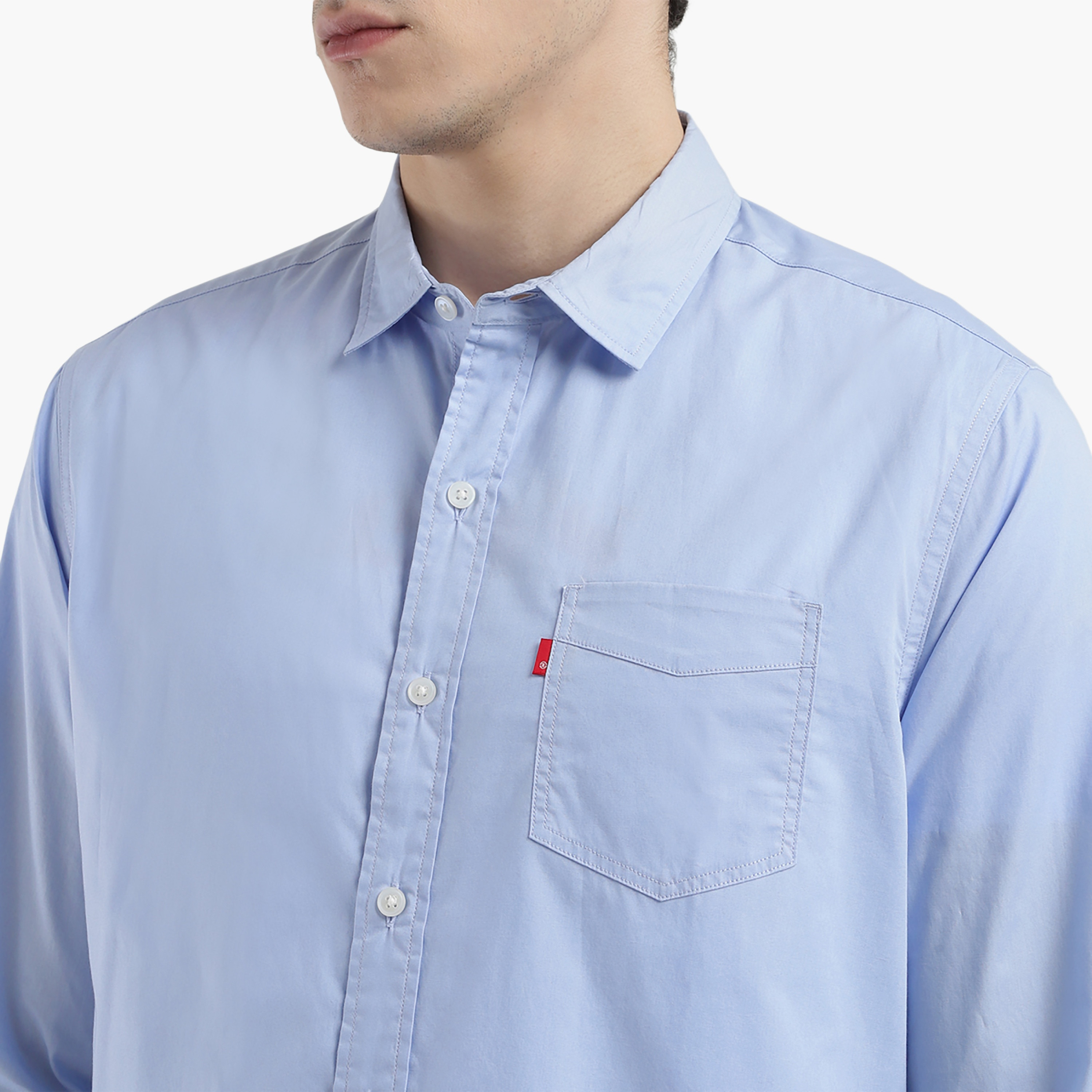 Levi's Plain Collared Long Sleeves Shirt-men-clothing-shirts-image-2