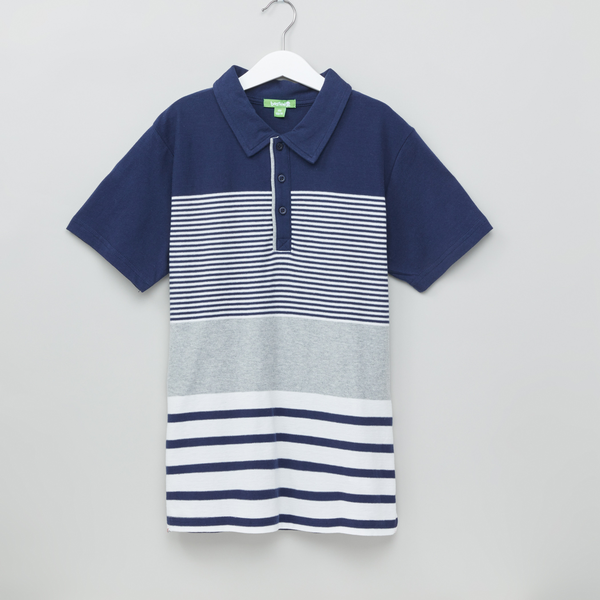 Bossini Striped Polo Neck Short Sleeves T-Shirt-boys-clothing-tshirtsandpolos-image-2