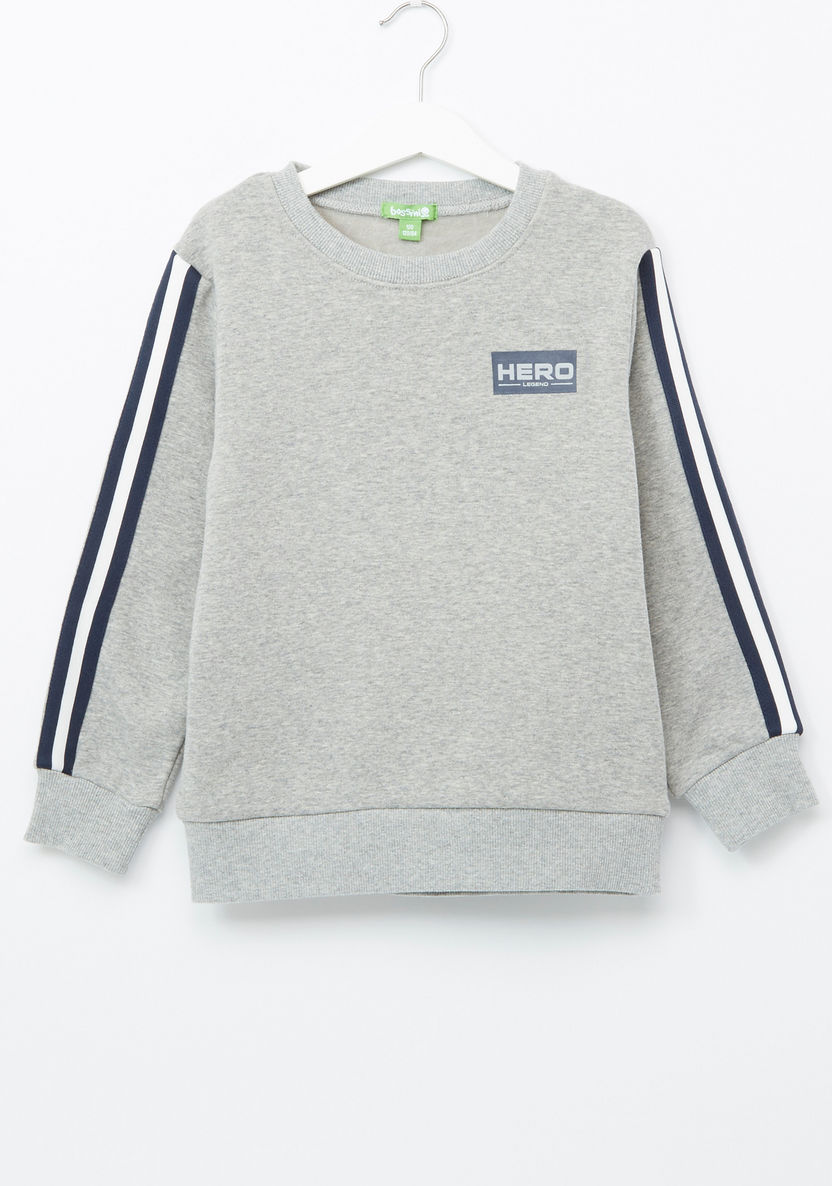 Bossini Printed Round Neck Long Sleeves Sweatshirt-Sweaters and Cardigans-image-0