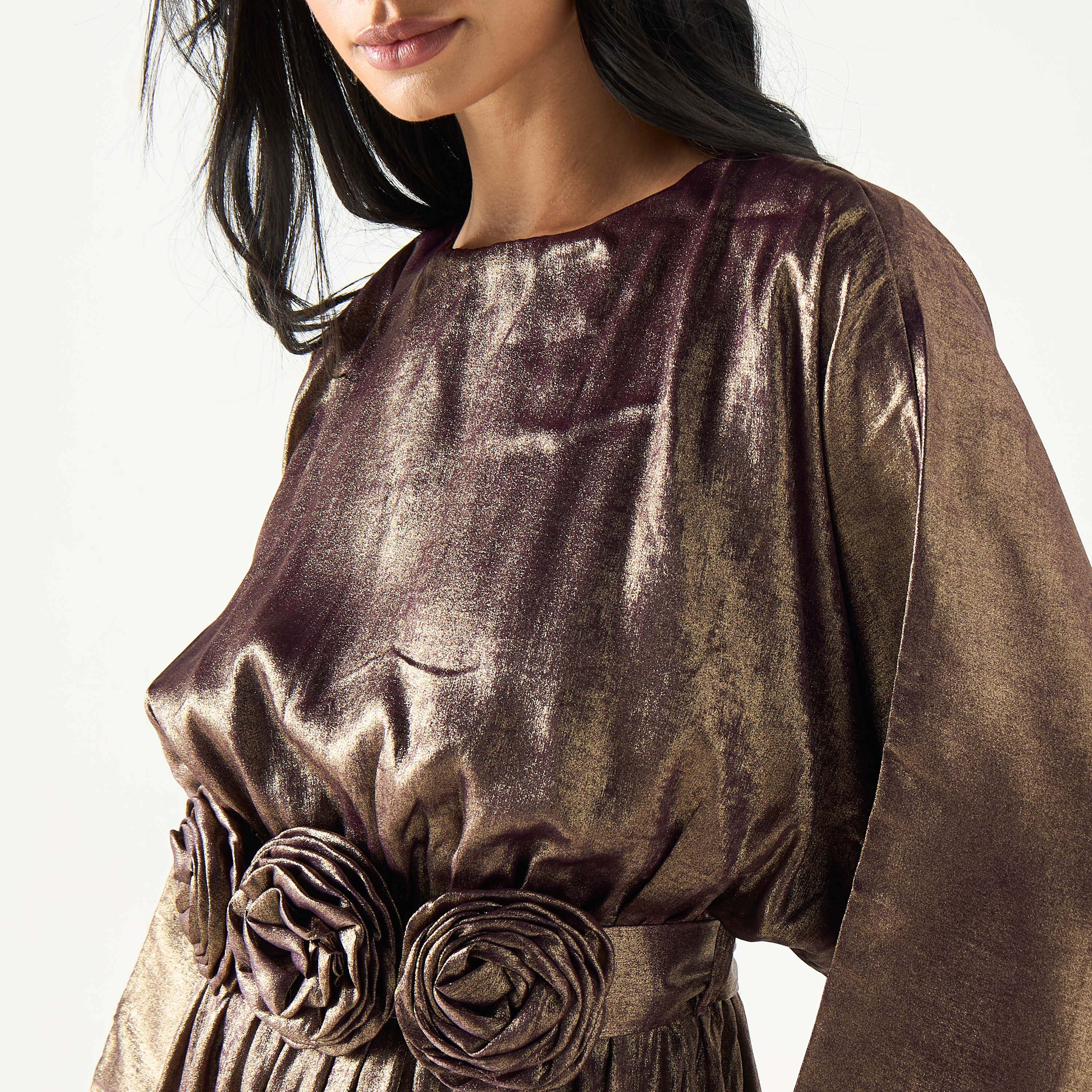 جمبسوت سادة بأرجل واسعة وأكمام طويلة وحزام رباط-women-clothing-jumpsuits-image-12