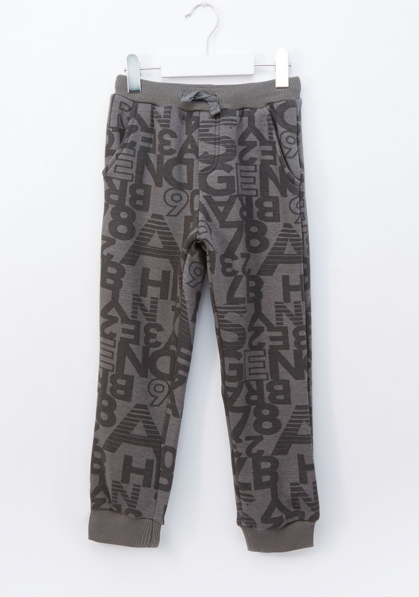 Bossini Printed Jog Pants with Drawstring-Joggers-image-0