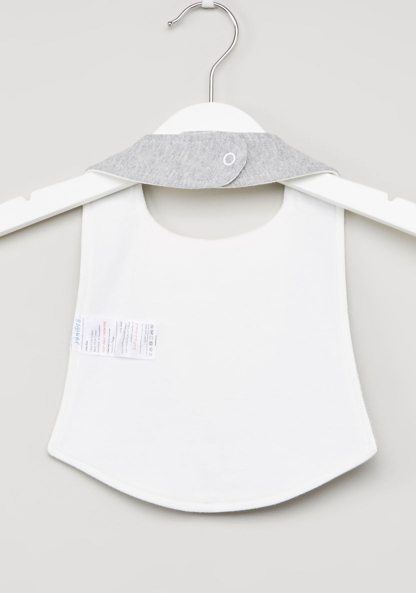 Juniors Bow and Button Detail Bib with Snap Button Closure-Bibs and Burp Cloths-image-2