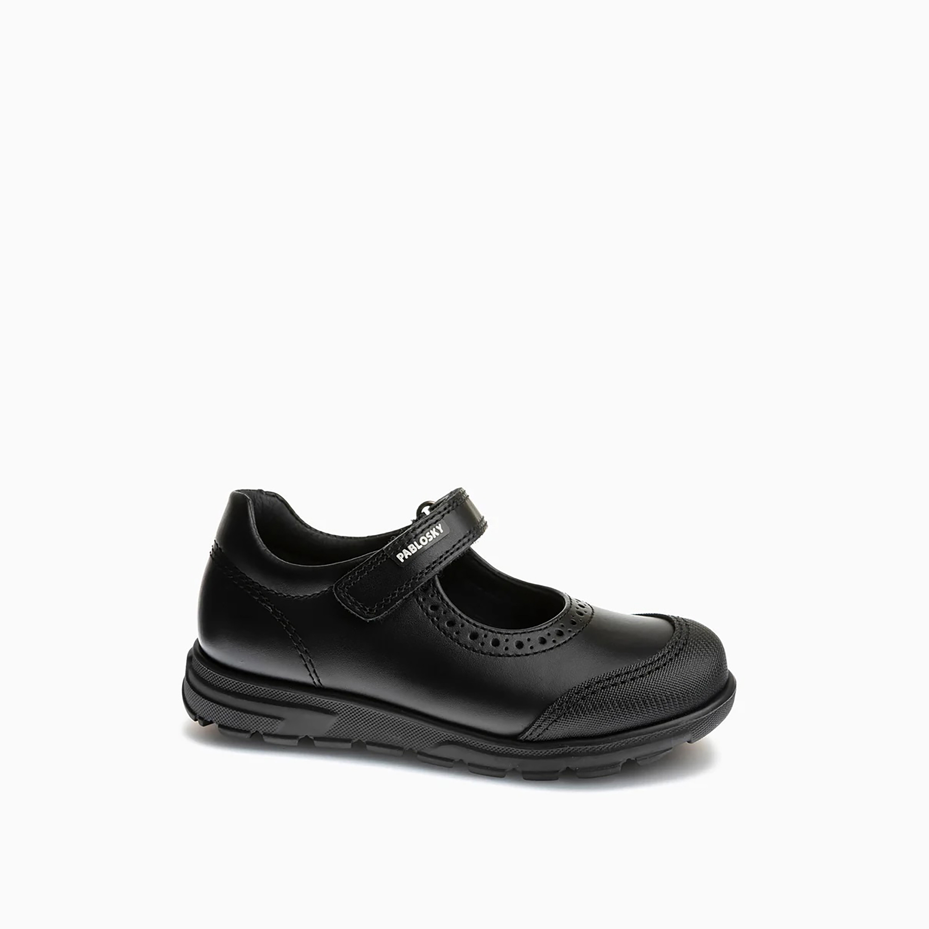 Pablosky Girls Hook and Loop Mary Jane School Shoes-girls-shoes-schoolshoes-image-1