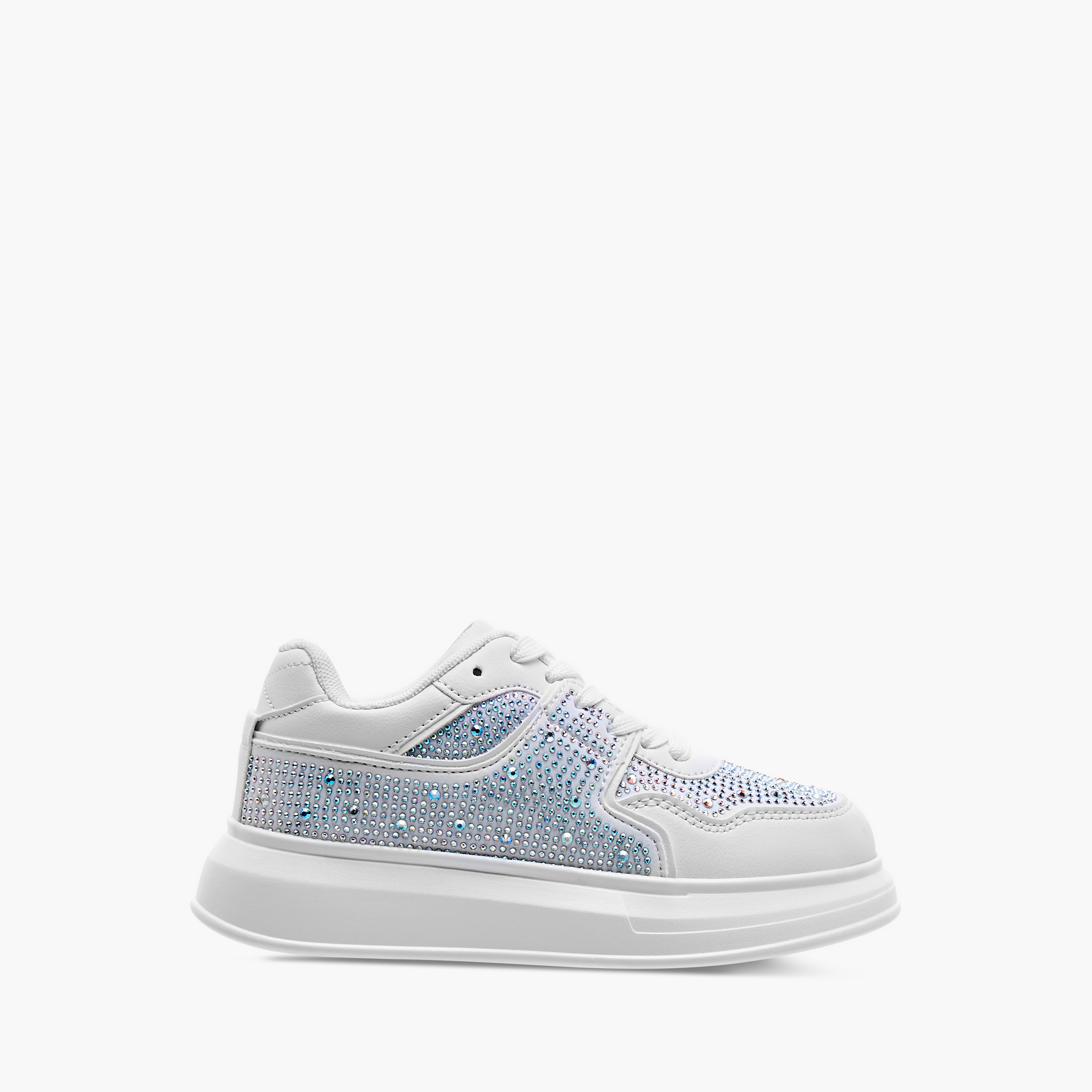 Celeste Girls' Embellished Sneakers with Hook and Loop Closure-girls-shoes-sneakers-image-3