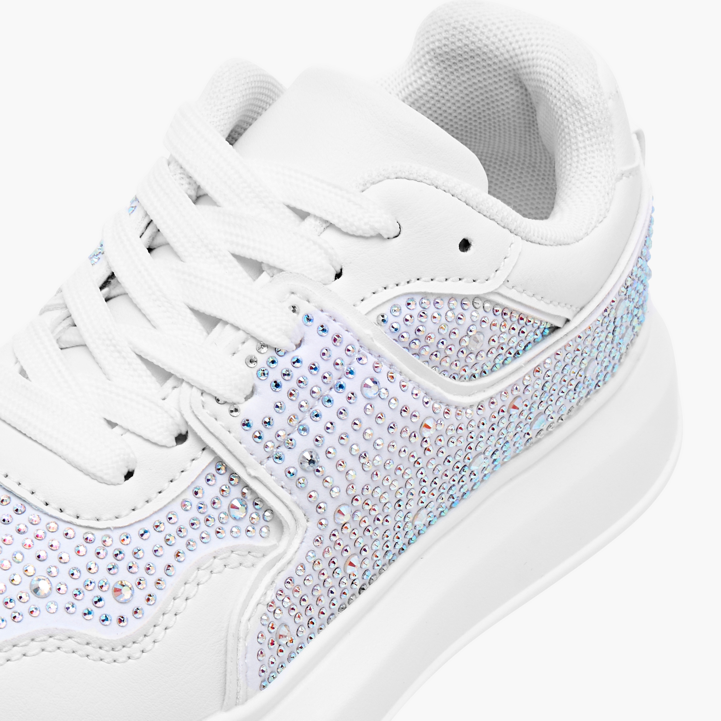 Celeste Girls' Embellished Sneakers with Hook and Loop Closure-girls-shoes-sneakers-image-4