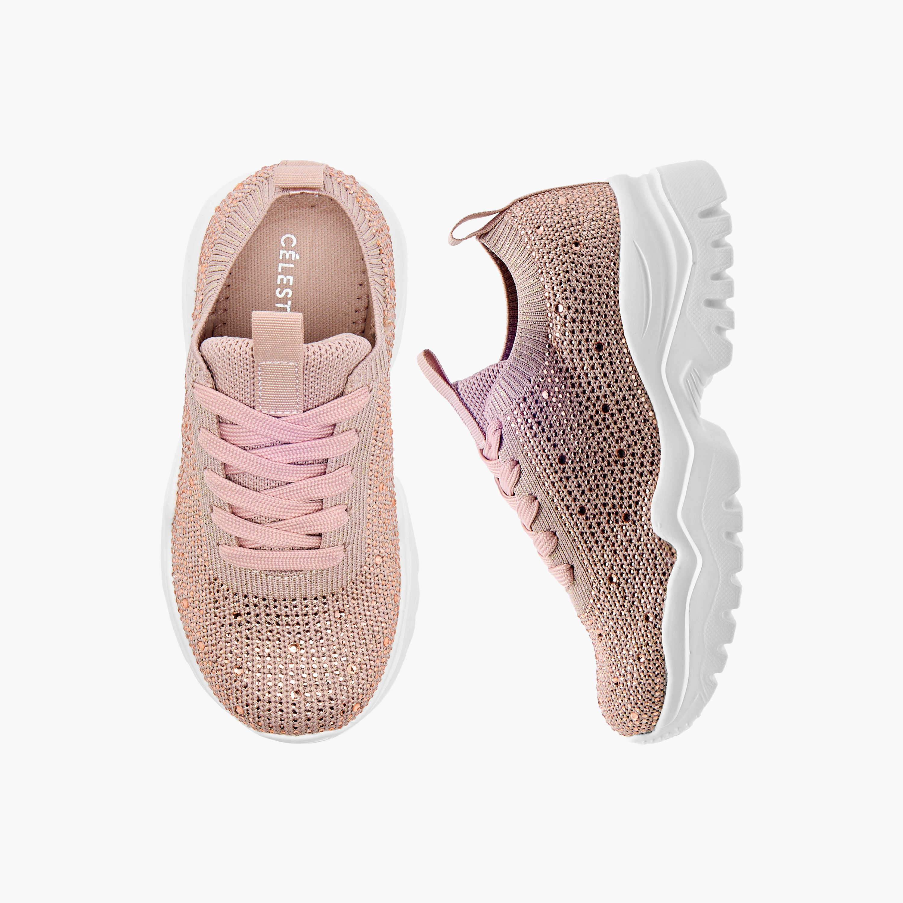حذاء سنيكرز مزين بنعل سميك ورباط إغلاق للبنات من سيليست-girls-shoes-sneakers-image-1
