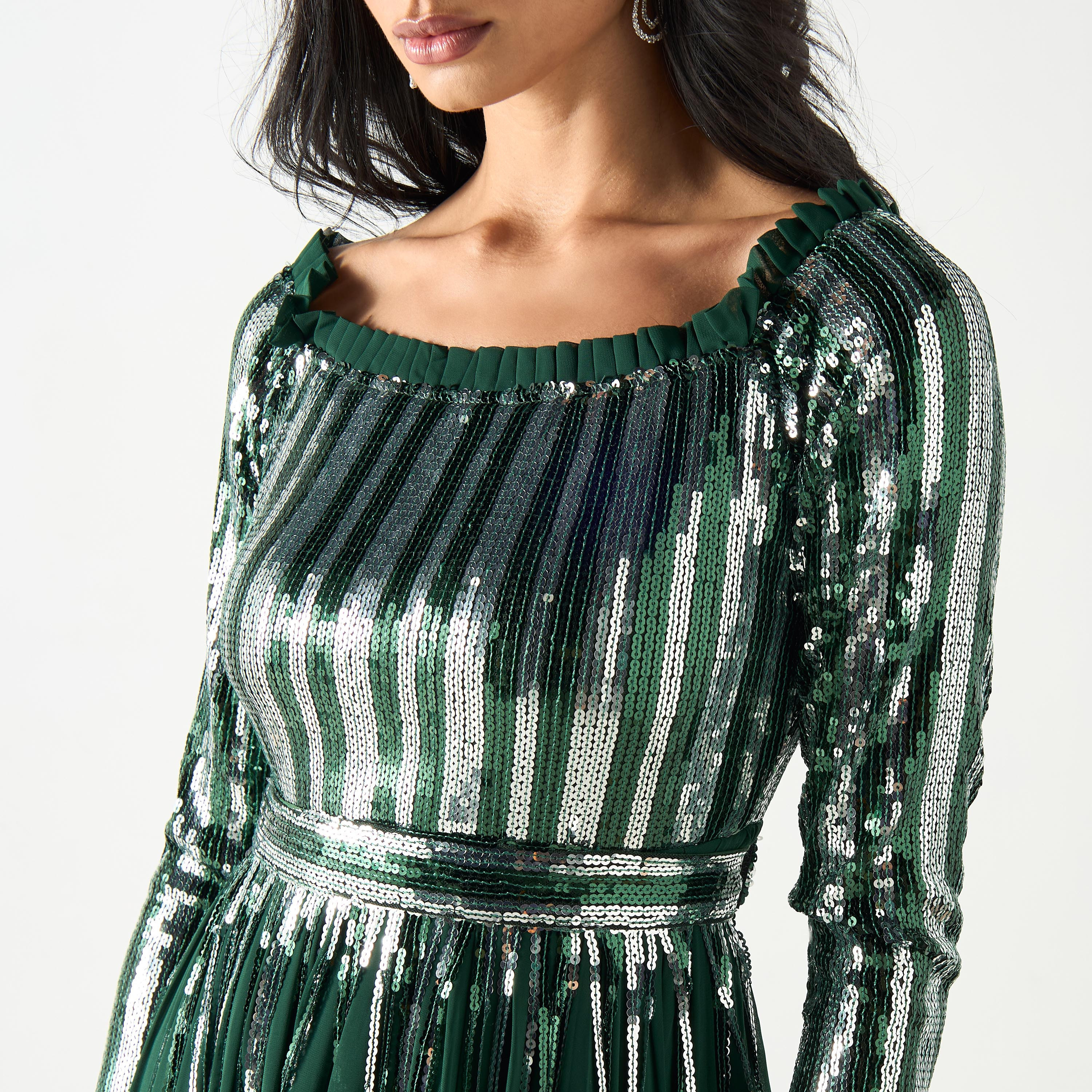 Embellished Boat Neck Maxi Dress with 3/4 Sleeves-women-clothing-dresses-image-12