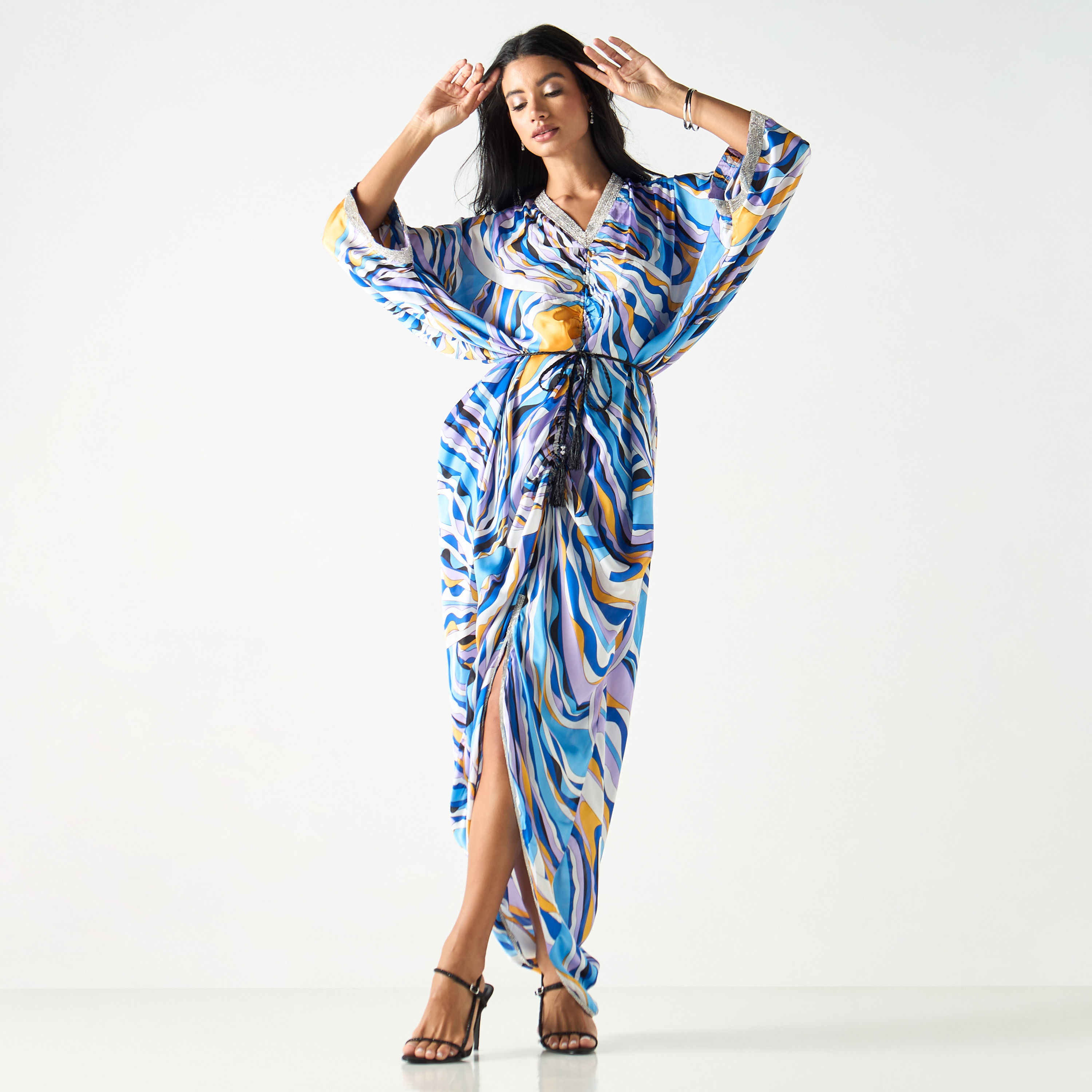 فستان ساتان بدانتيل وطبعات-women-clothing-dresses-image-5