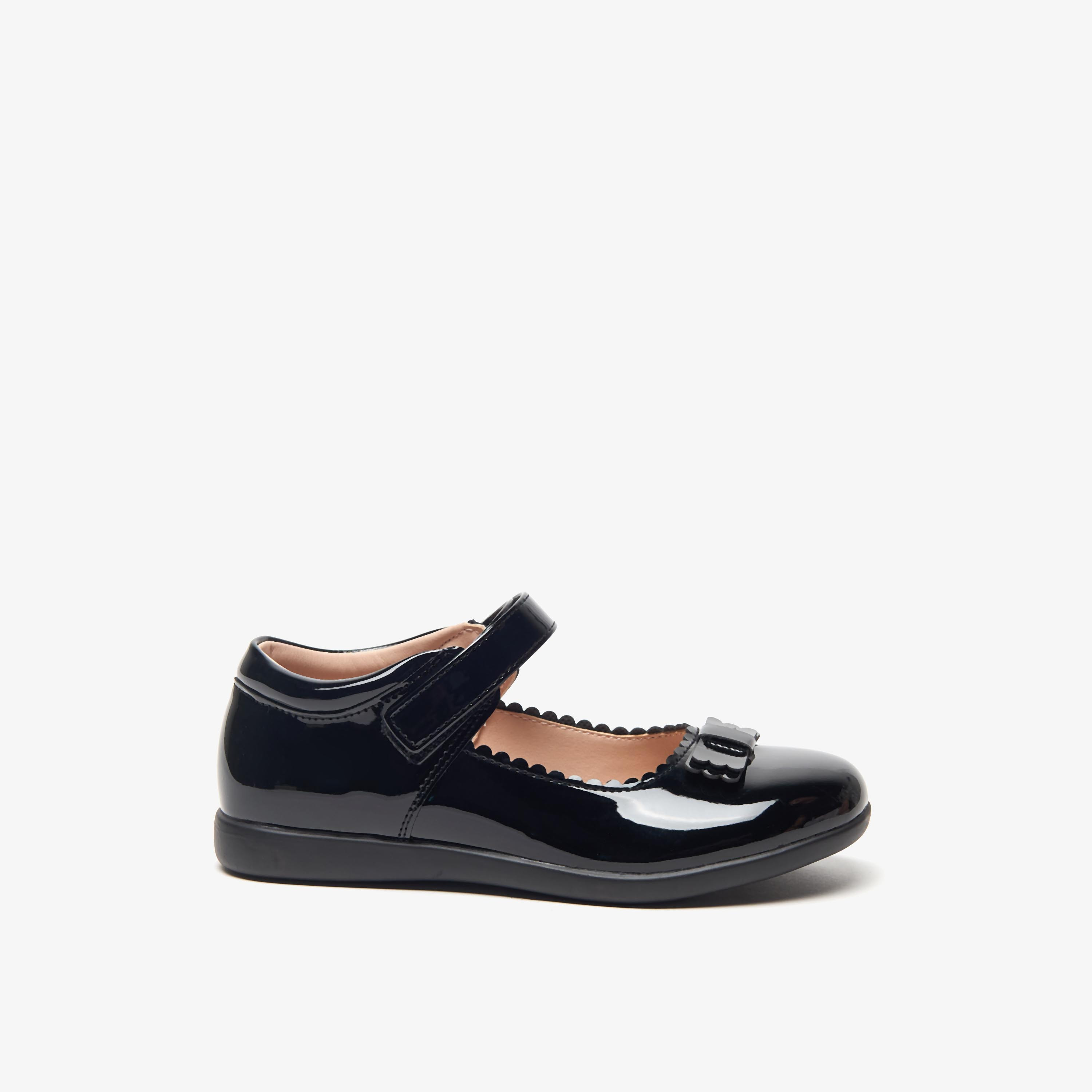 حذاء ماري جين مدرسي بشريط إغلاق وزخارف فيونكة من فلورا بيلا-girls-shoes-schoolshoes-image-3