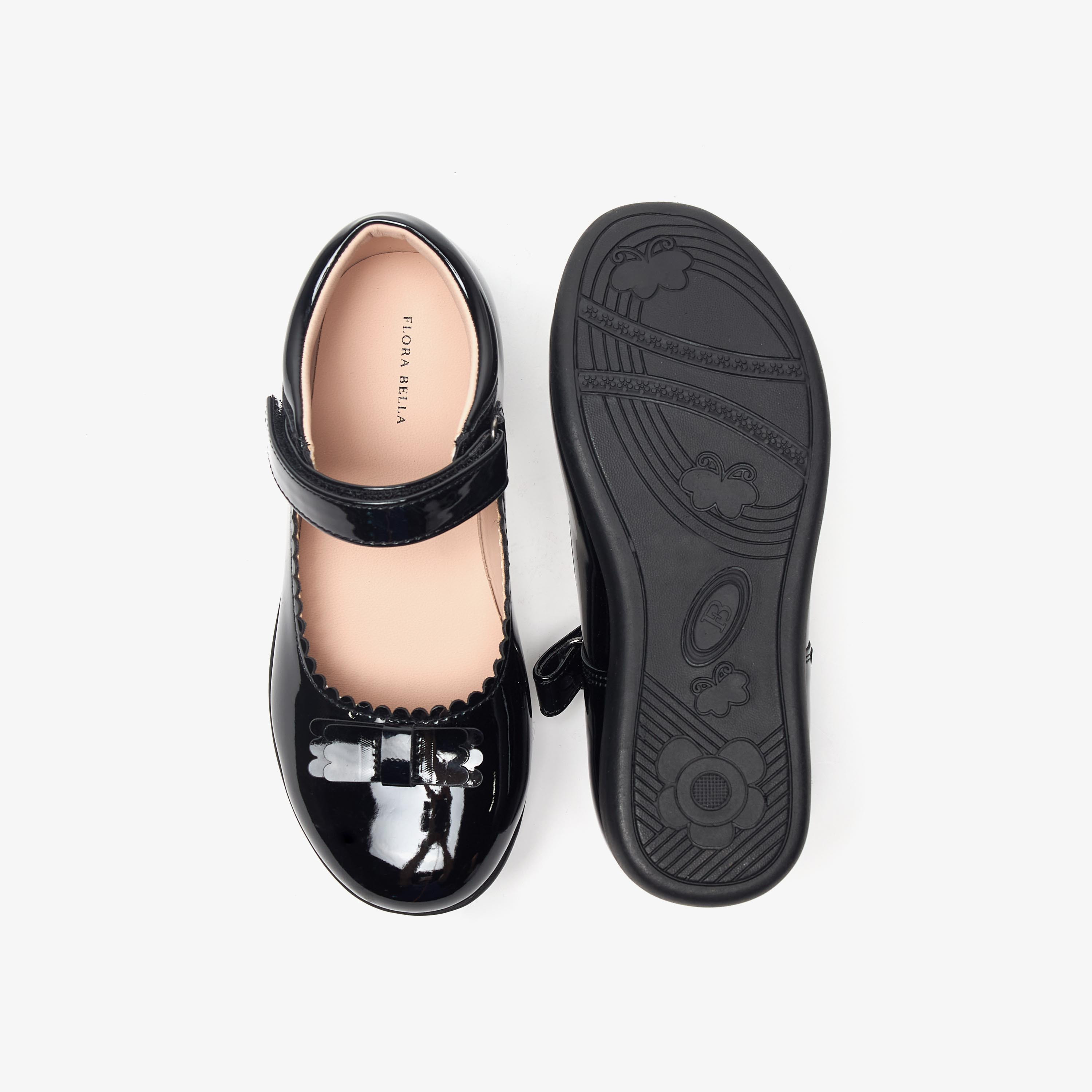 حذاء ماري جين مدرسي بشريط إغلاق وزخارف فيونكة من فلورا بيلا-girls-shoes-schoolshoes-image-4