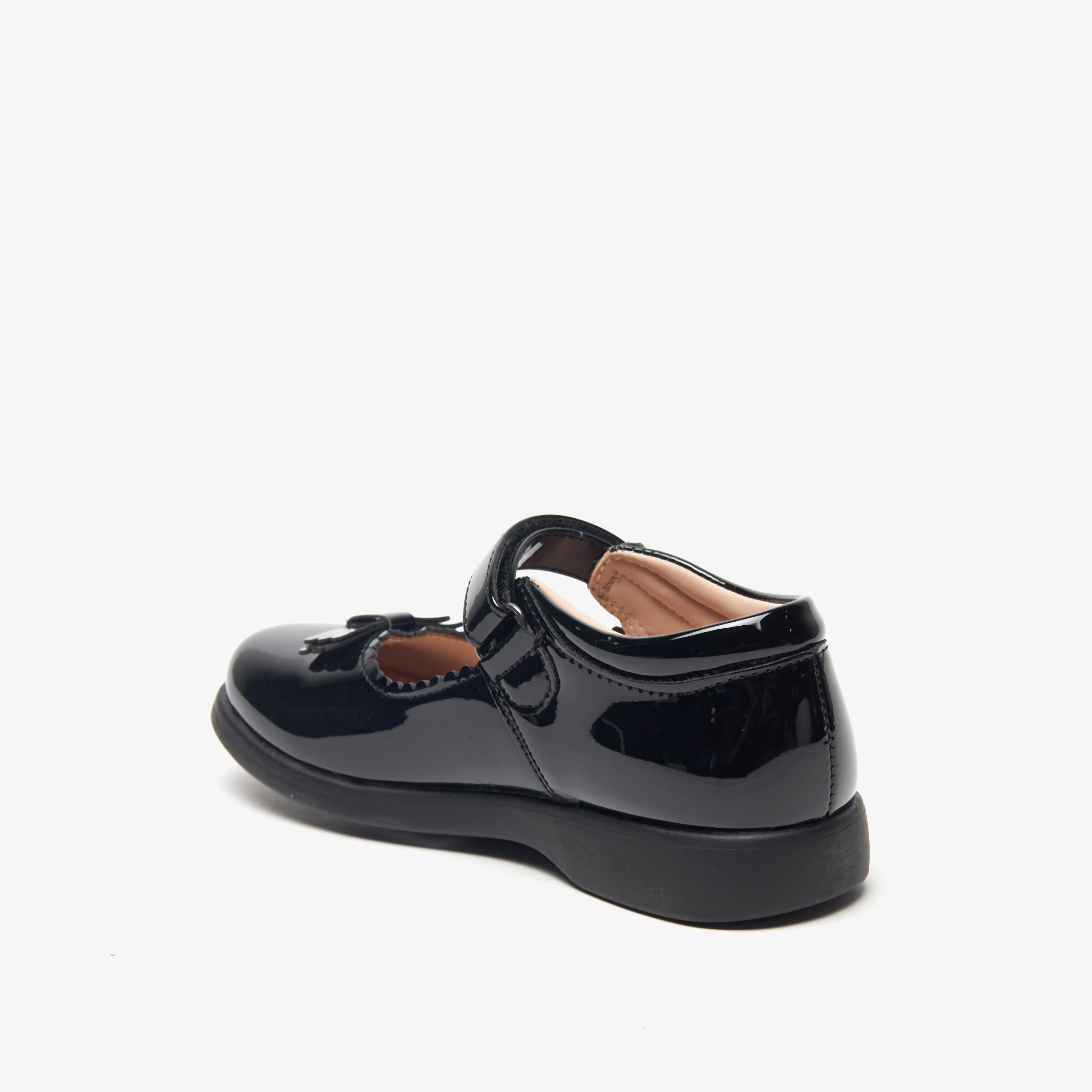 حذاء ماري جين بزخرفة فيونكة وشريط إغلاق من فلورا بيلا-girls-shoes-schoolshoes-image-2