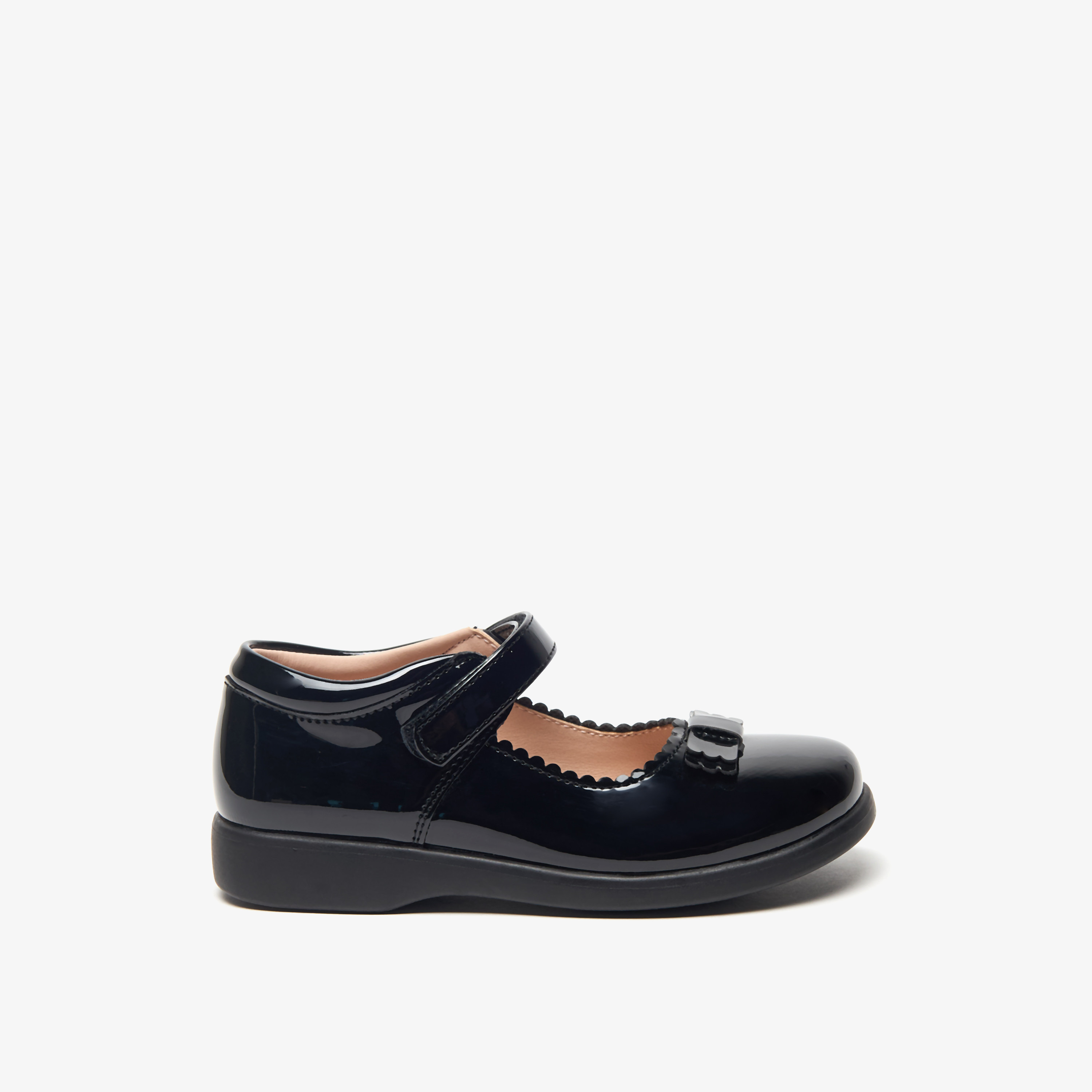 حذاء ماري جين بزخرفة فيونكة وشريط إغلاق من فلورا بيلا-girls-shoes-schoolshoes-image-3