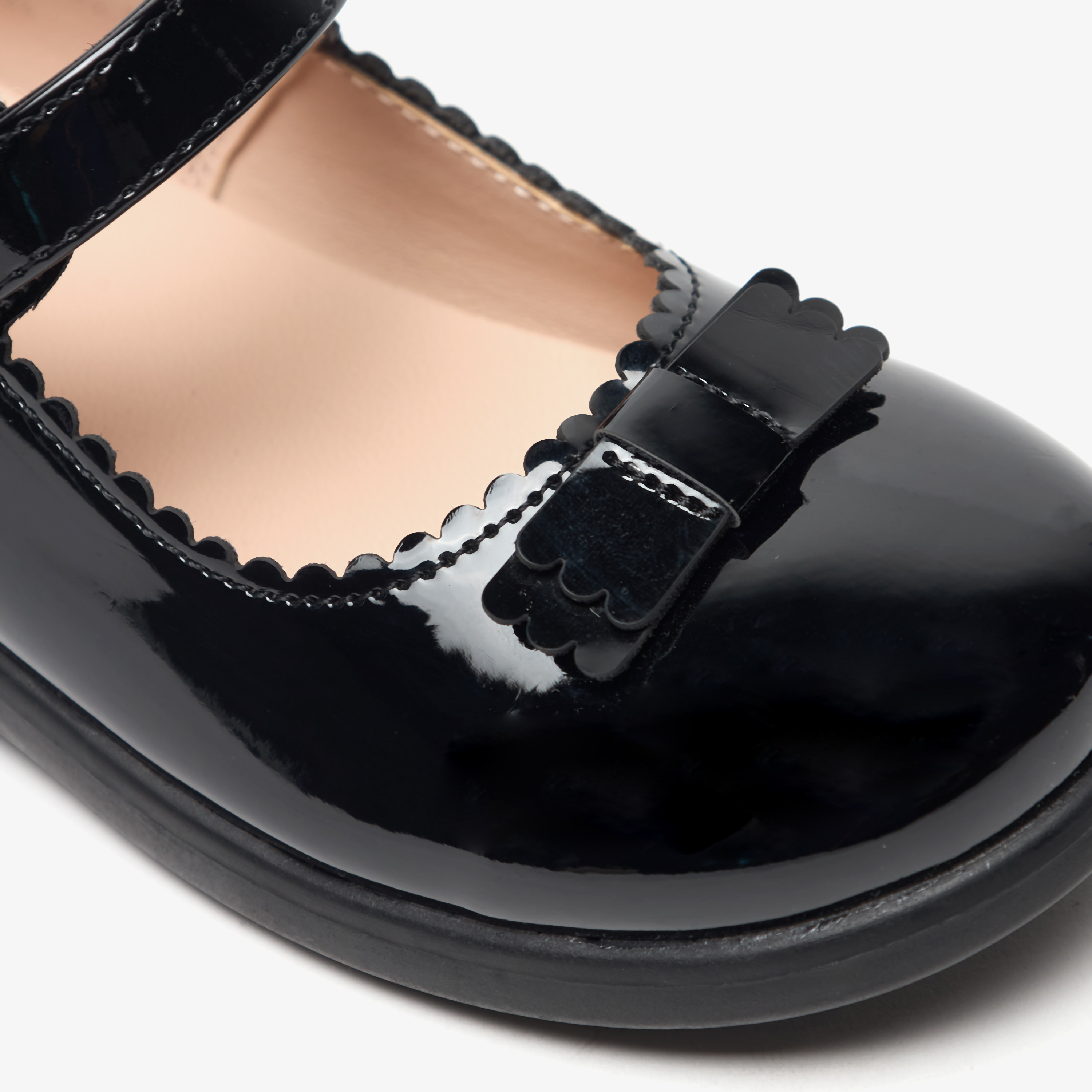 Flora Bella Bow Applique Mary Jane School Shoes with Hook and Loop Closure-girls-shoes-schoolshoes-image-5