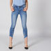 Distressed Cropped Jeans with Button Closure and Pocket Detail-Jeans-thumbnailMobile-0