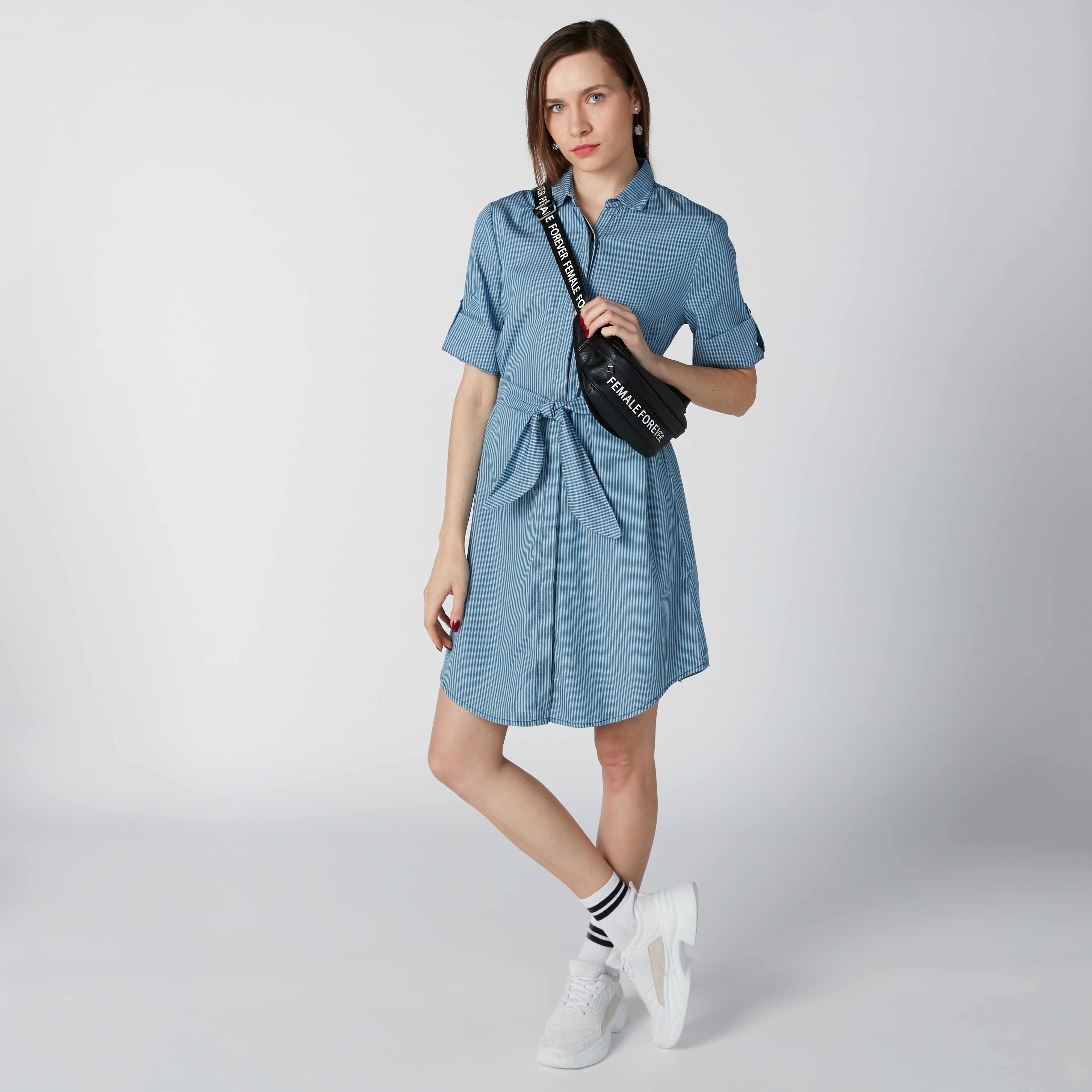 Oversized striped shirt outlet dress