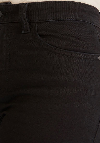 Mid-Rise Bootcut Jeans with Pockets