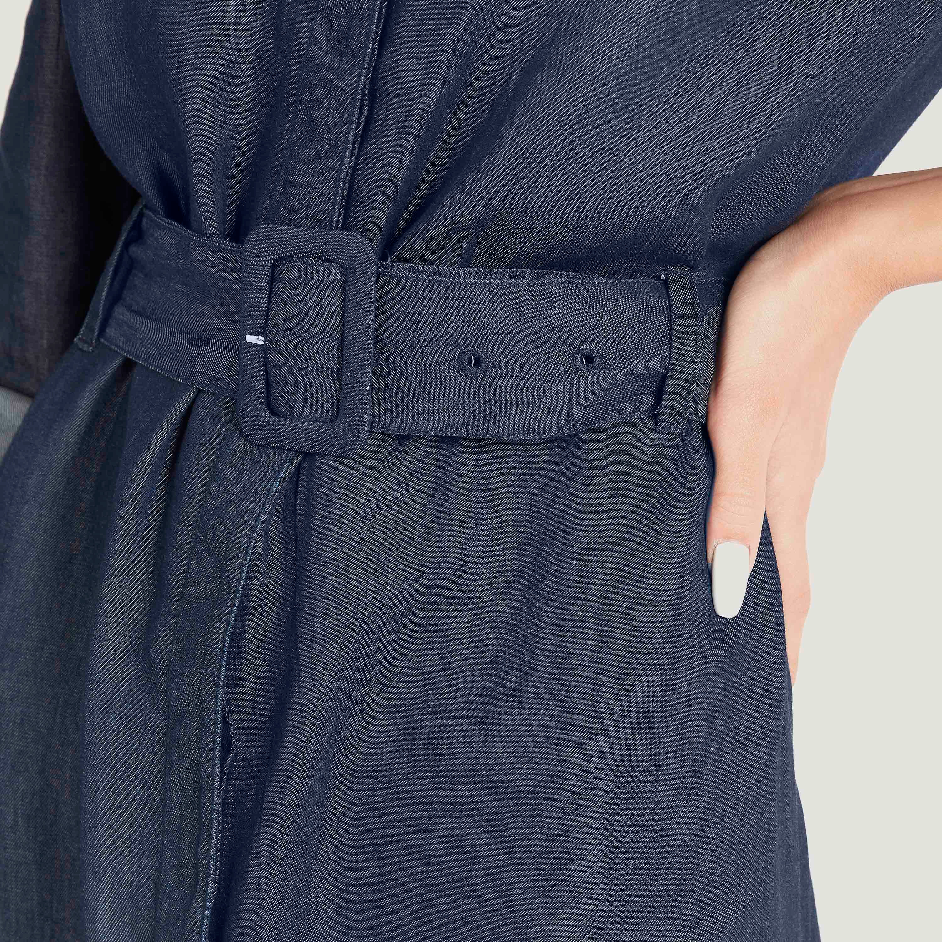 Denim Maxi Shirt Dress with Belt and Long Sleeves-women-clothing-dresses-image-7