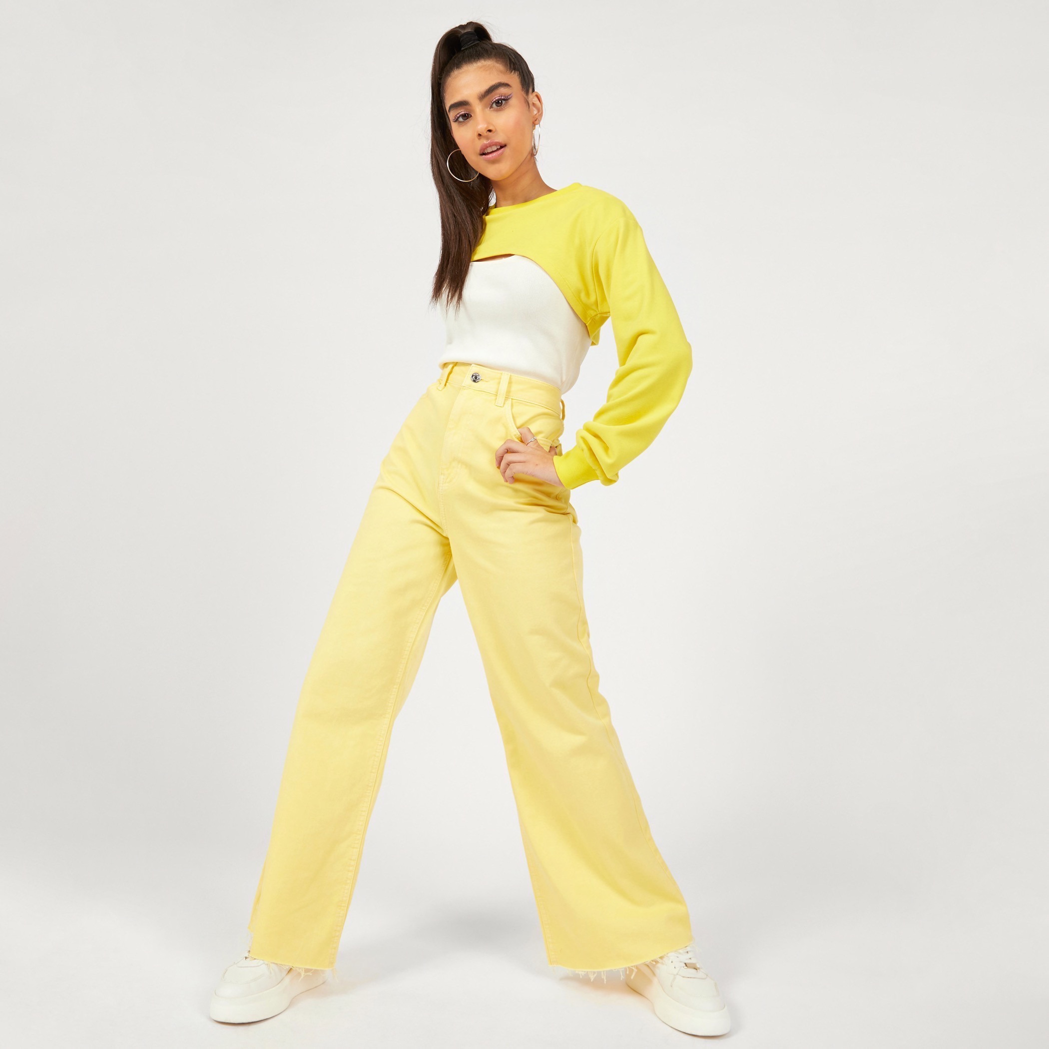 Solid Mid-Rise Denim Pants with Button Closure and Pockets-women-clothing-bottoms-jeans-image-7