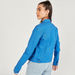 Solid Denim Jacket with Button Closure and Pockets-Jackets-thumbnail-3