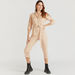 Solid Denim Jumpsuit with 3/4 Sleeves and Tie-Up Belt-Jumpsuits & Playsuits-thumbnail-0