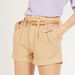 Solid Mid-Rise Denim Shorts with Button Closure and Pockets-Shorts-thumbnail-2