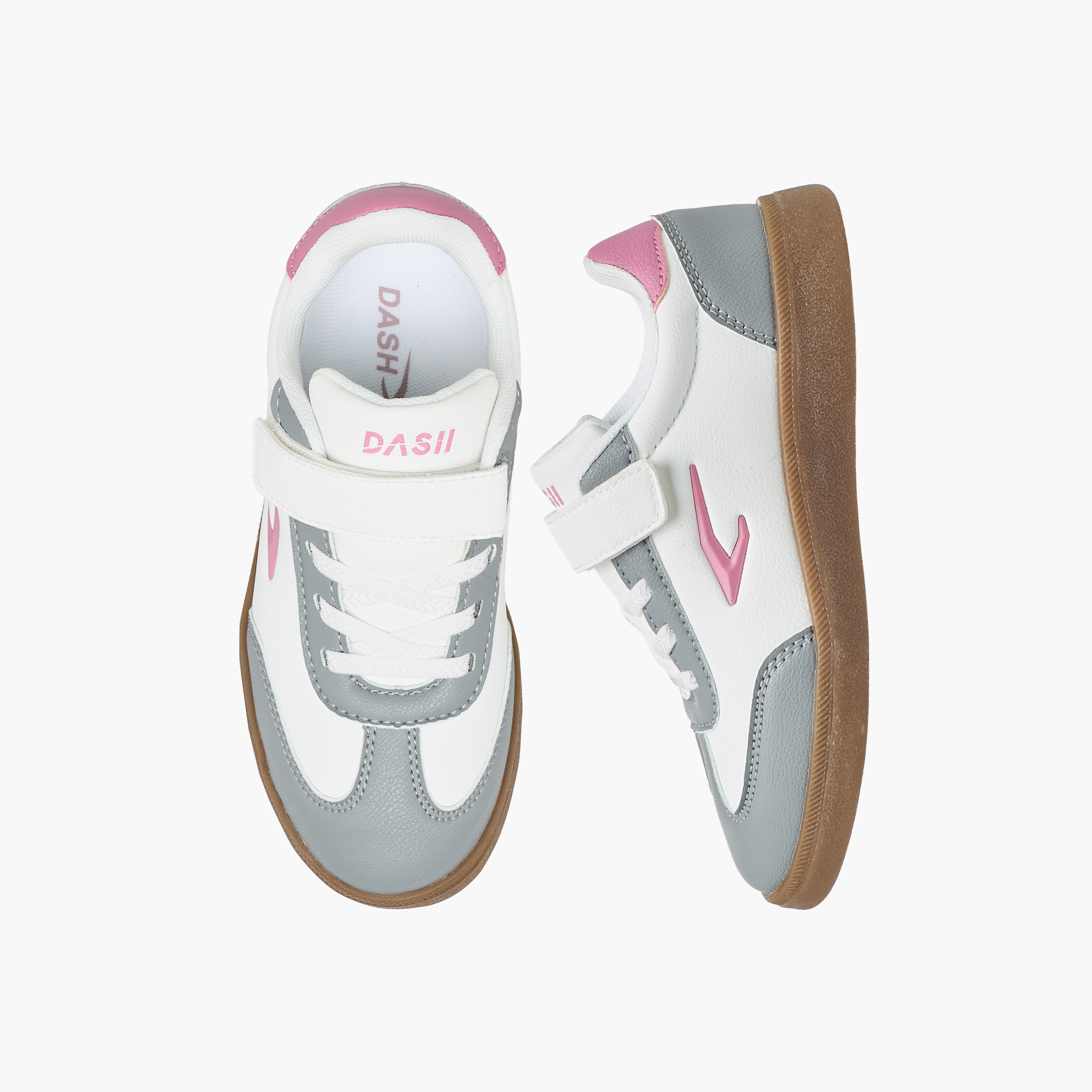Dash Girls Hook & Loop Sports Shoes-sports-girls-shoes-image-1