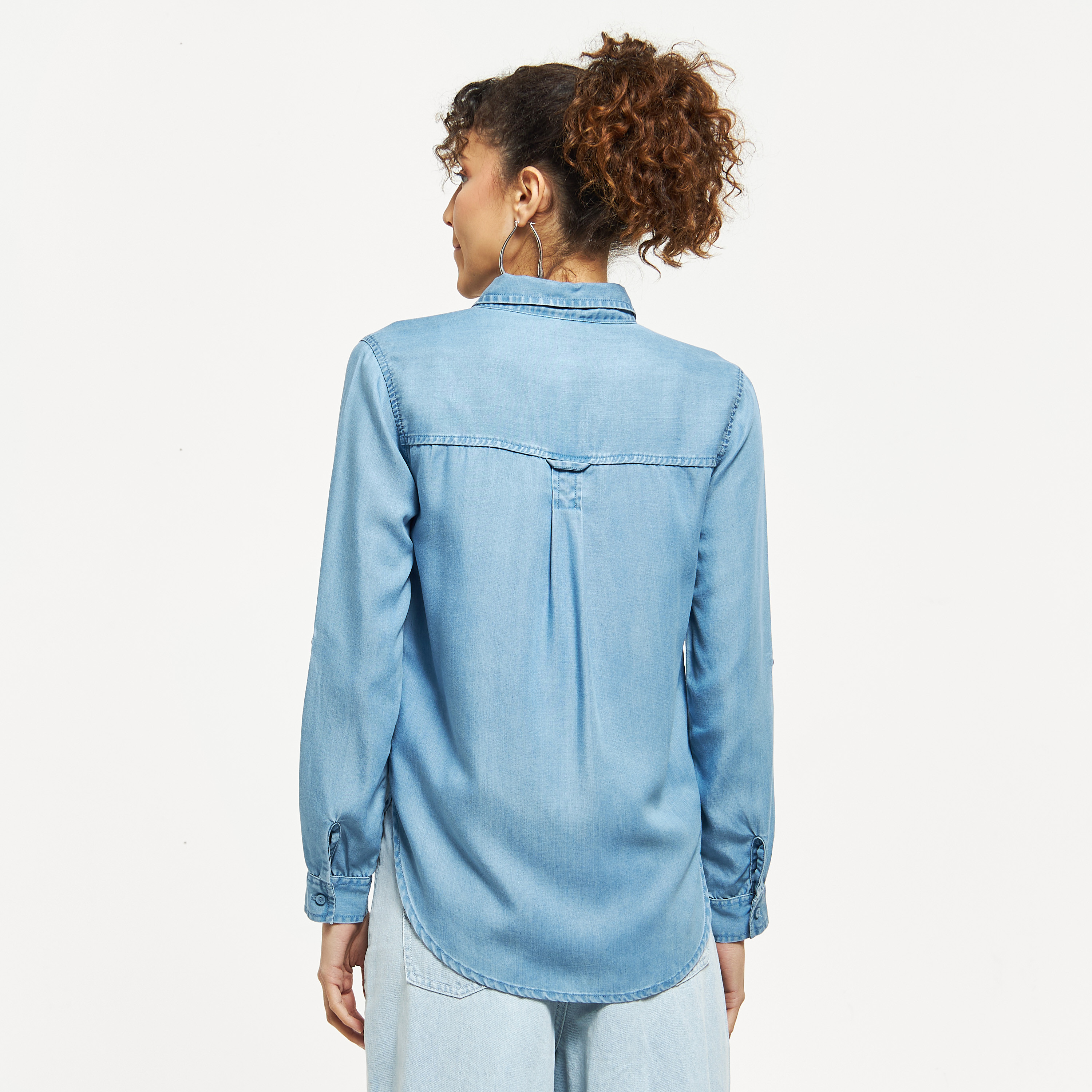 Womens tencel sale denim shirt