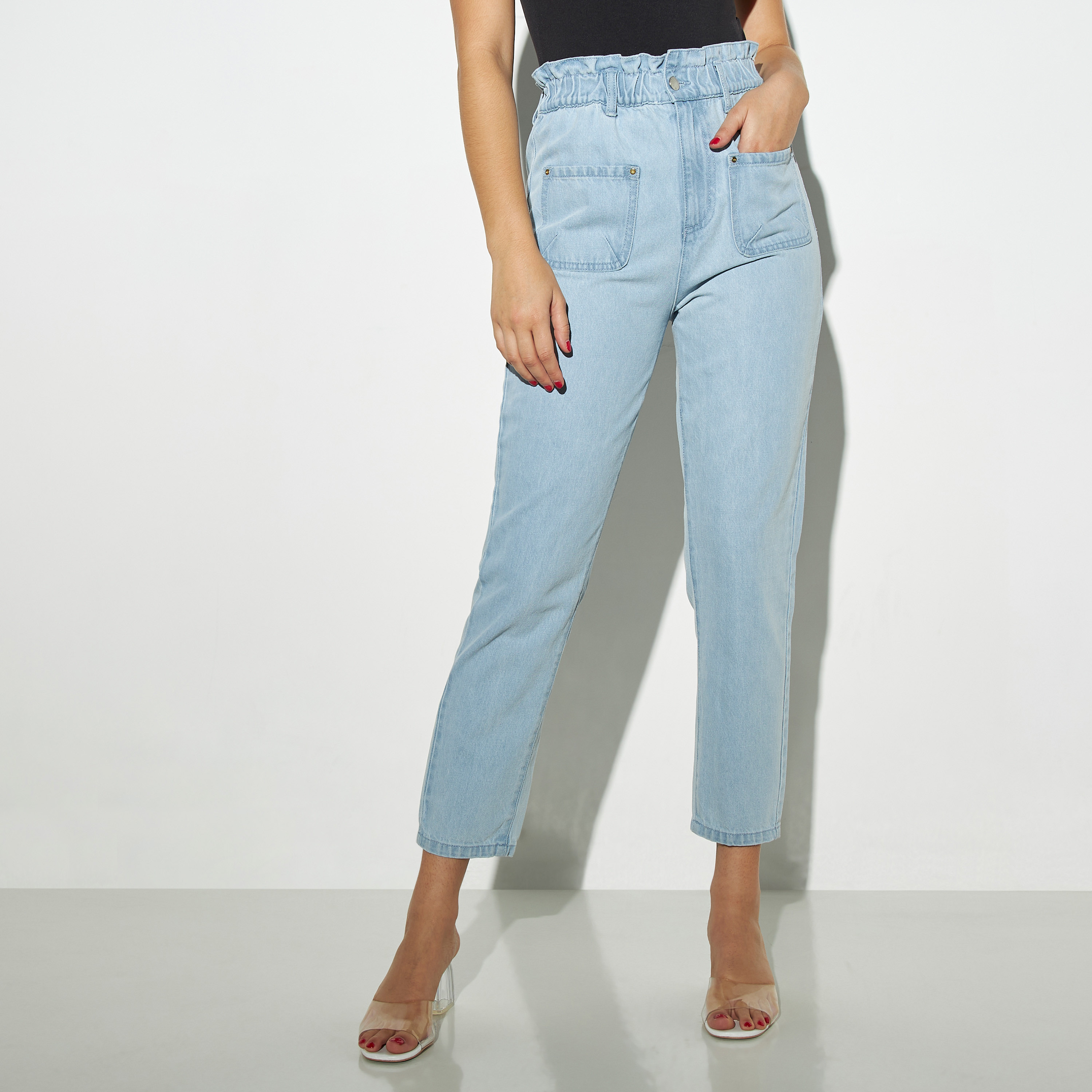 Paperbag high 2024 waisted jeans