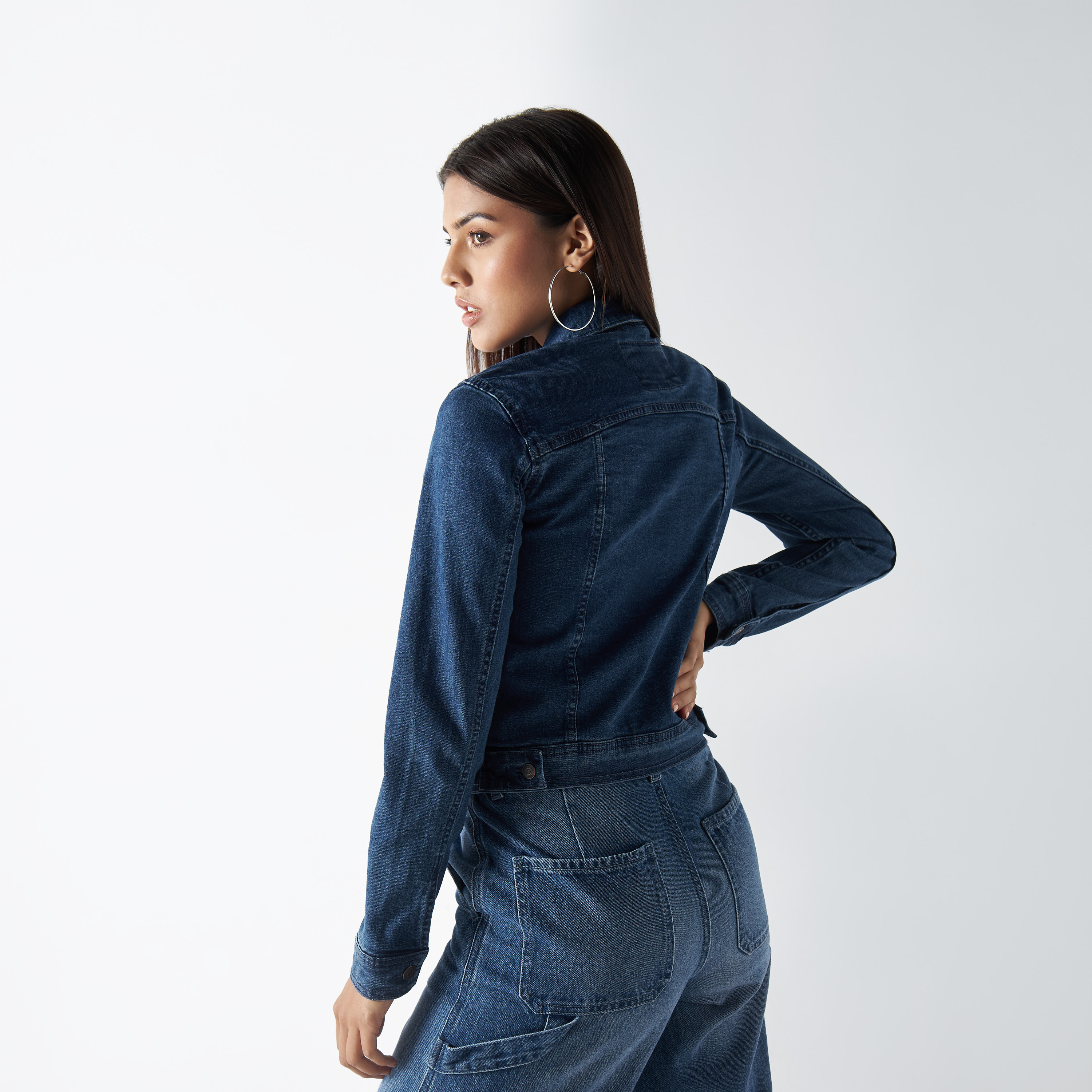 Jean jacket with soft sales sleeves