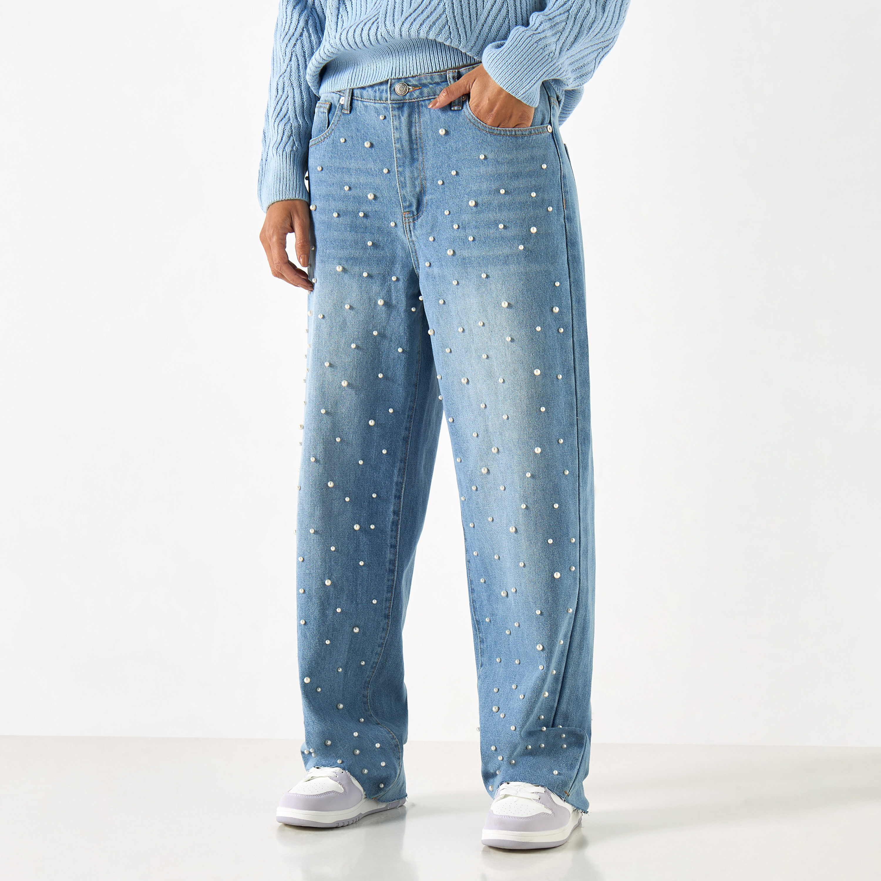 Embellished Jeans with Pockets