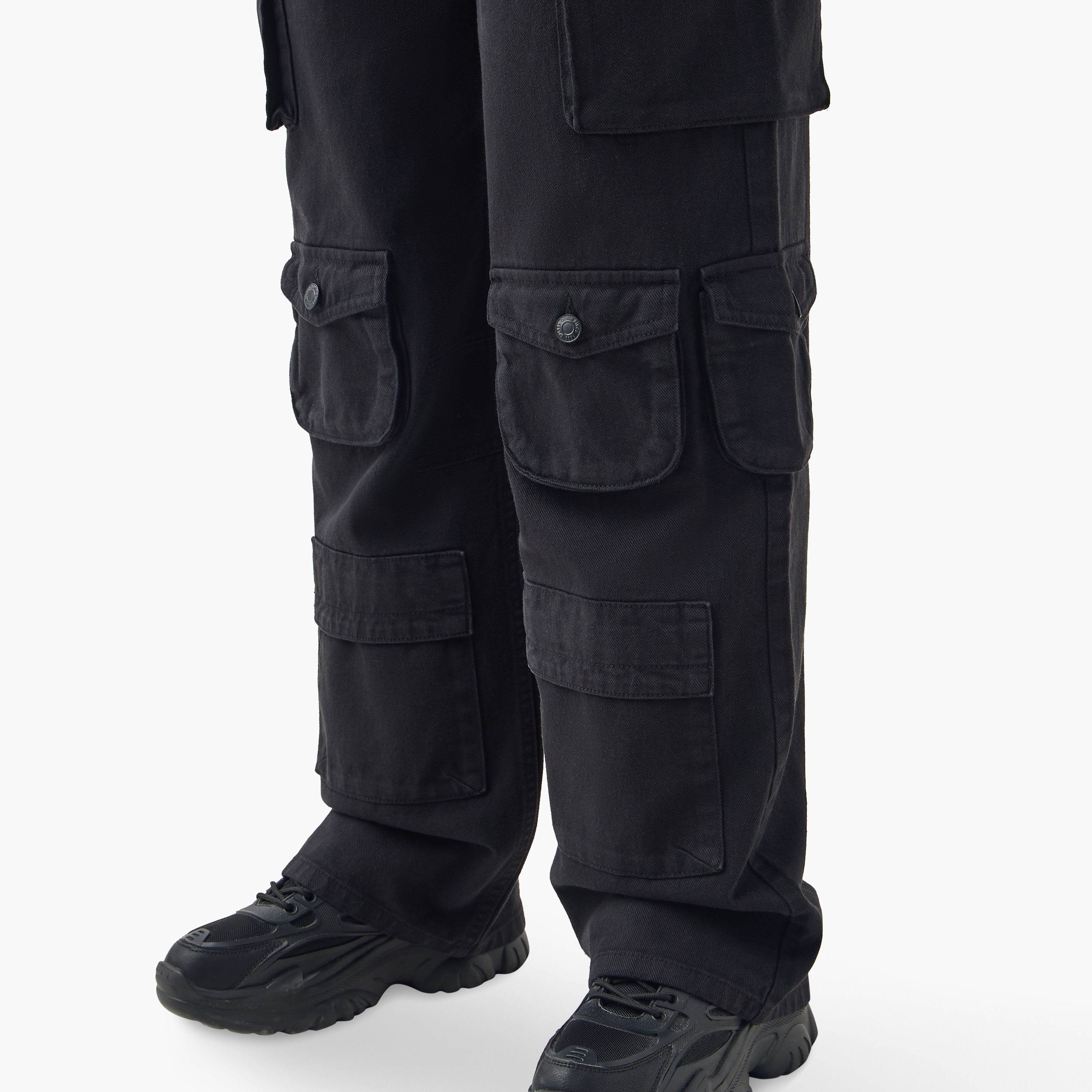 Pocket Detail Cargo Jeans with Adjustable Buckle-women-clothing-bottoms-jeans-image-5