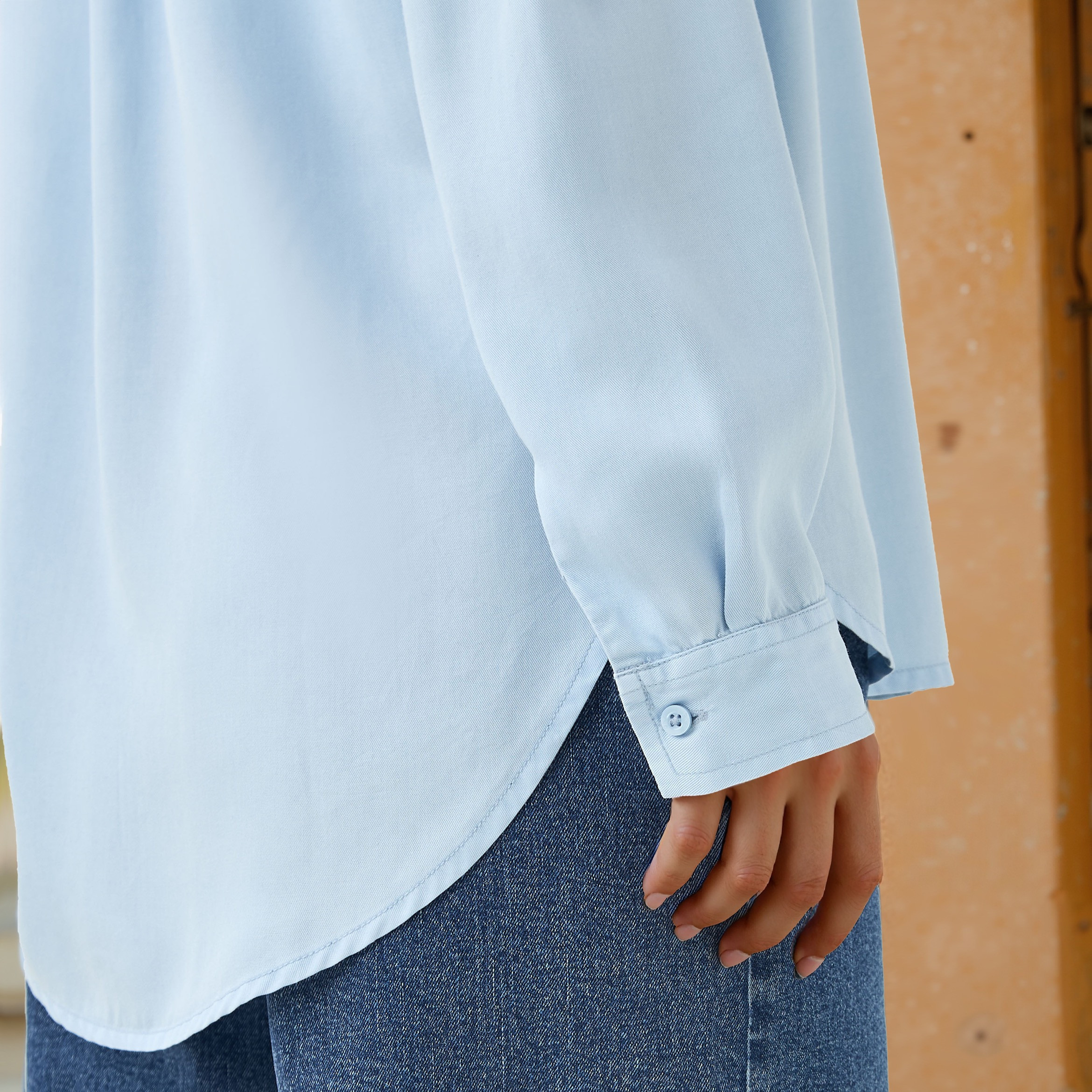 Pocket Detail Shirt with Roll-Up Sleeves-women-clothing-shirtsandblouses-shirts-image-5