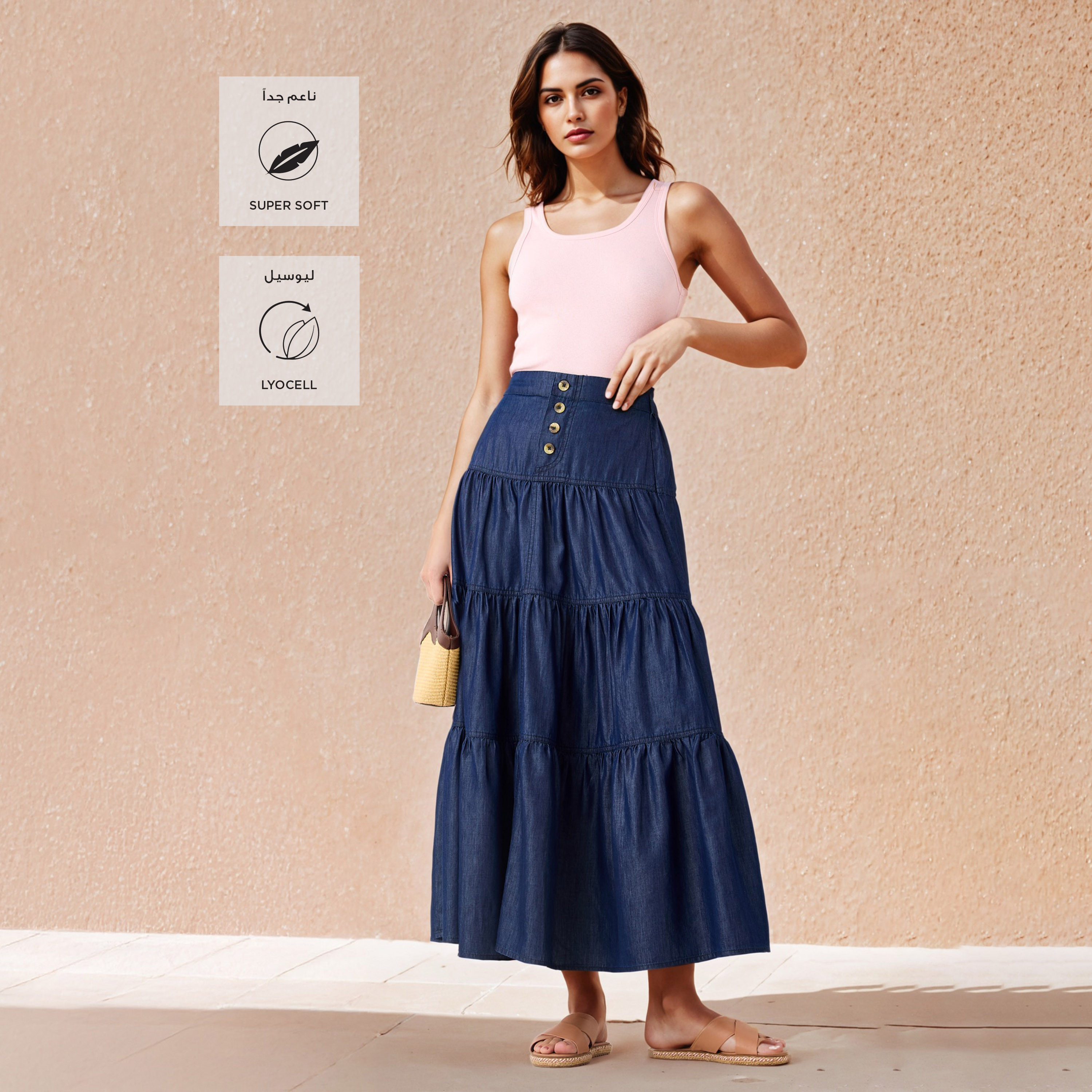 تنورة دنيم ماكسي متعددة الطبقات-women-clothing-bottoms-skirts-image-2