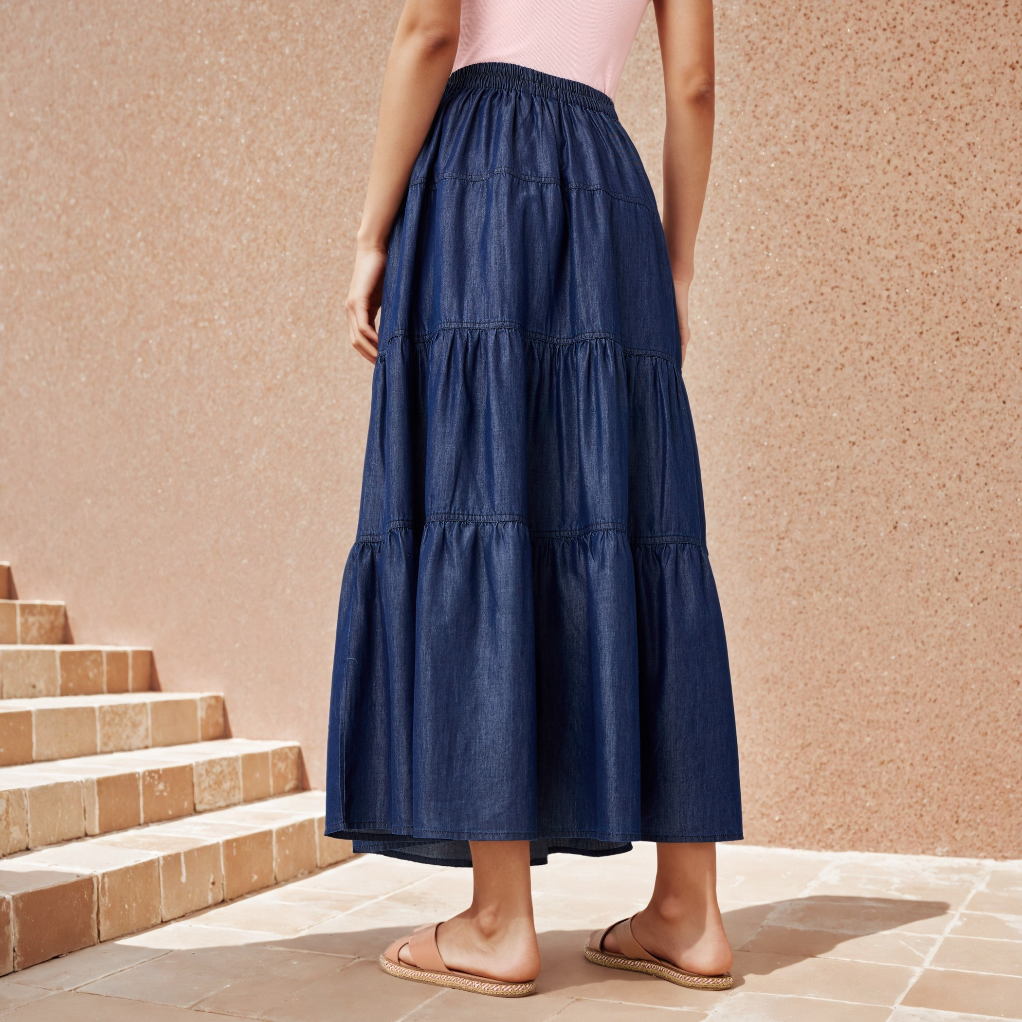 تنورة دنيم ماكسي متعددة الطبقات-women-clothing-bottoms-skirts-image-3