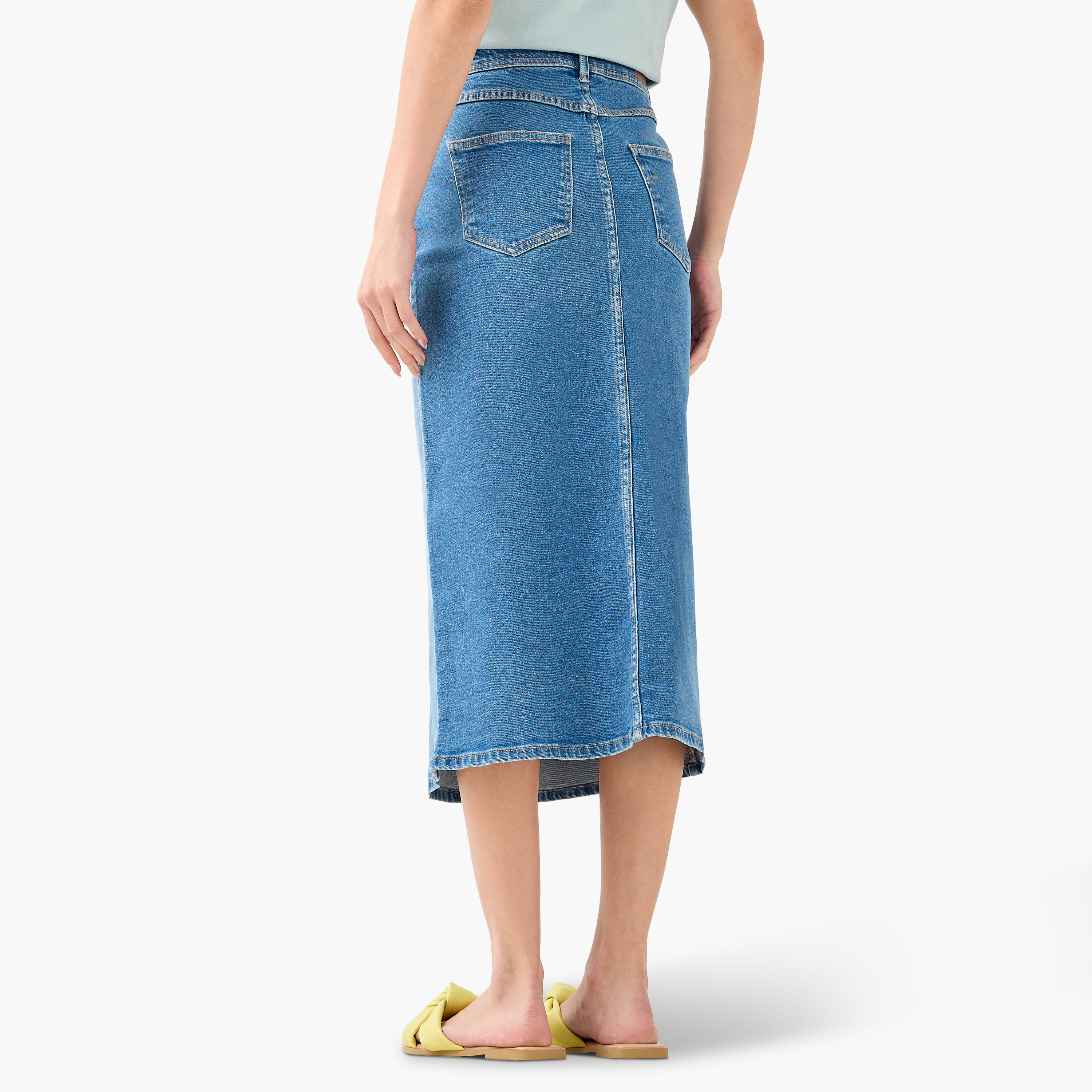 تنورة ميدي إيه لاين بفتحة أمامية-women-clothing-bottoms-skirts-image-3