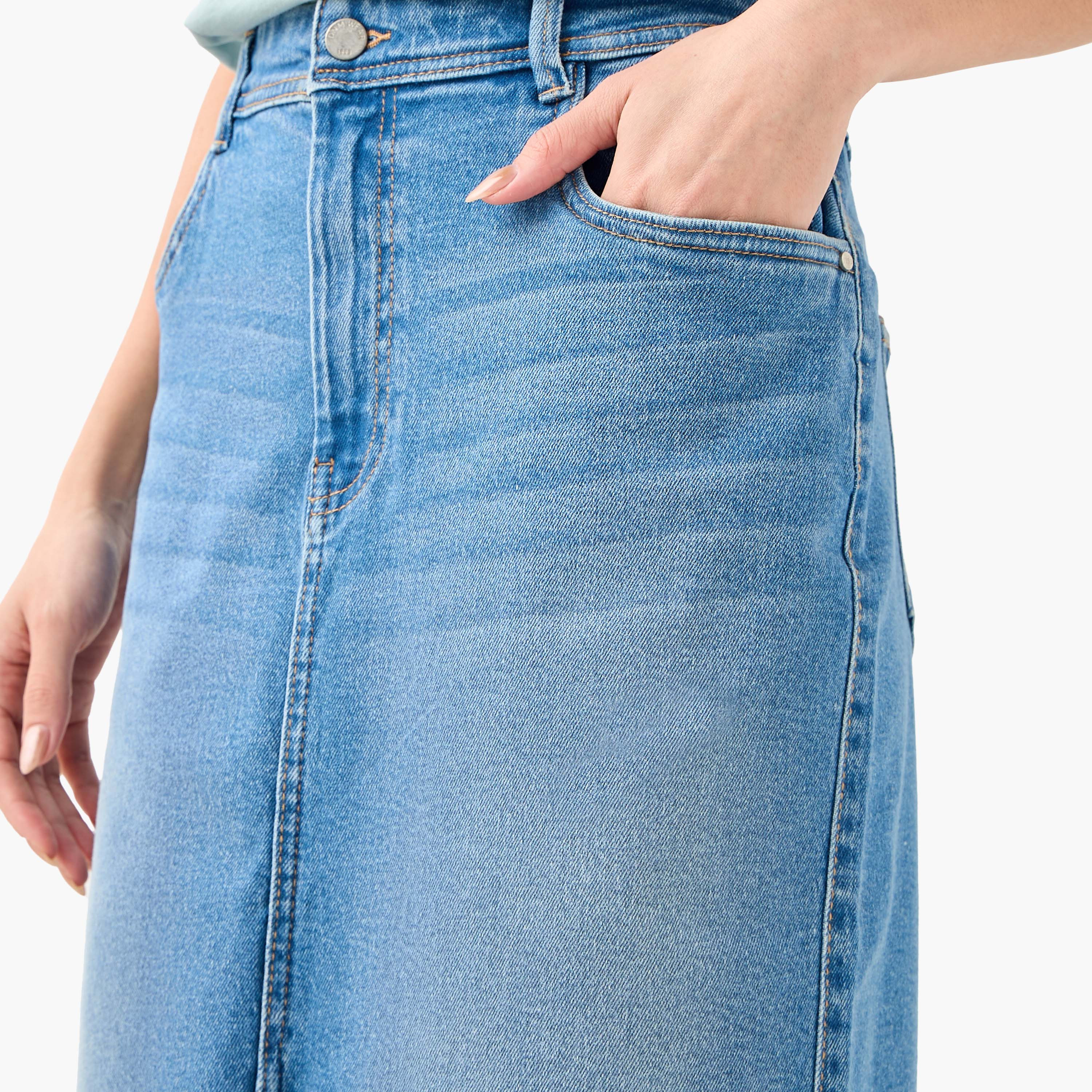 تنورة ميدي إيه لاين بفتحة أمامية-women-clothing-bottoms-skirts-image-4