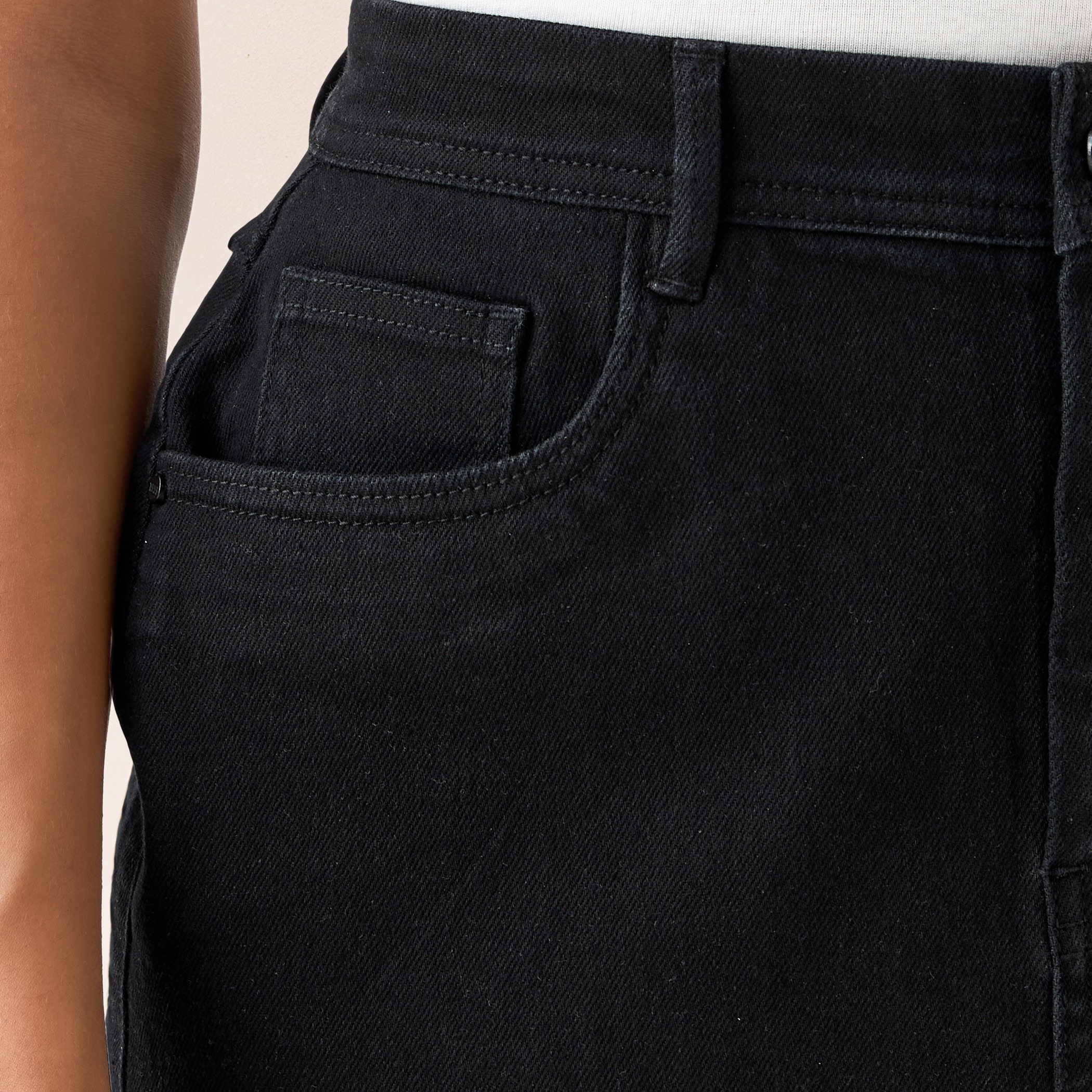 Denim Midi A-Line Skirt with Front Slit-women-clothing-bottoms-skirts-image-5