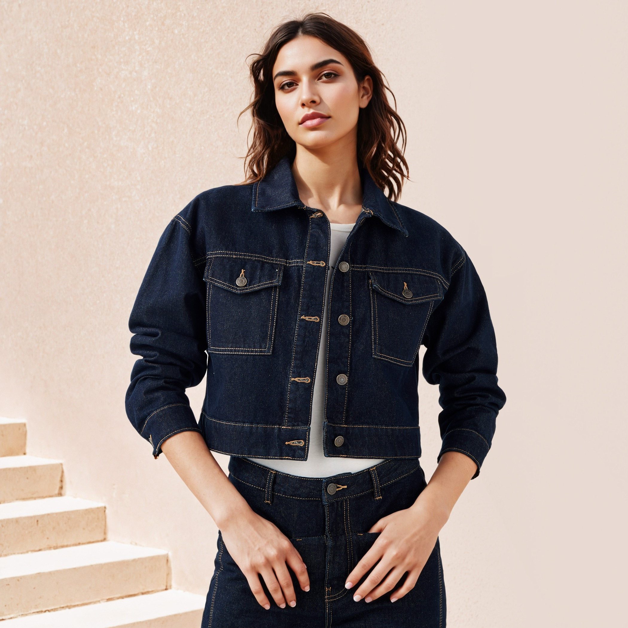 Flap Pocket Crop Denim Jacket-women-winterwear-coatsandjackets-jackets-image-1