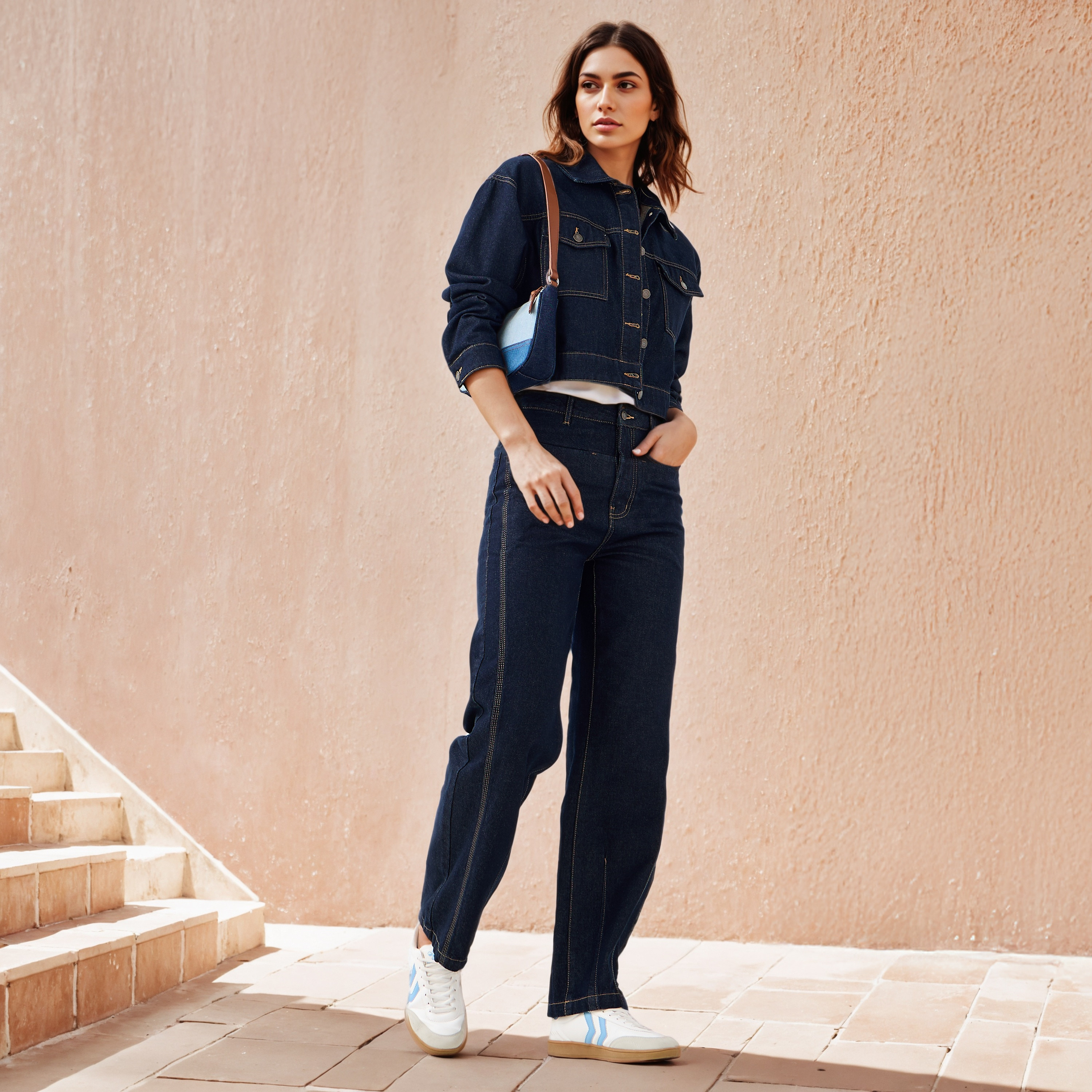 Flap Pocket Crop Denim Jacket-women-winterwear-coatsandjackets-jackets-image-2