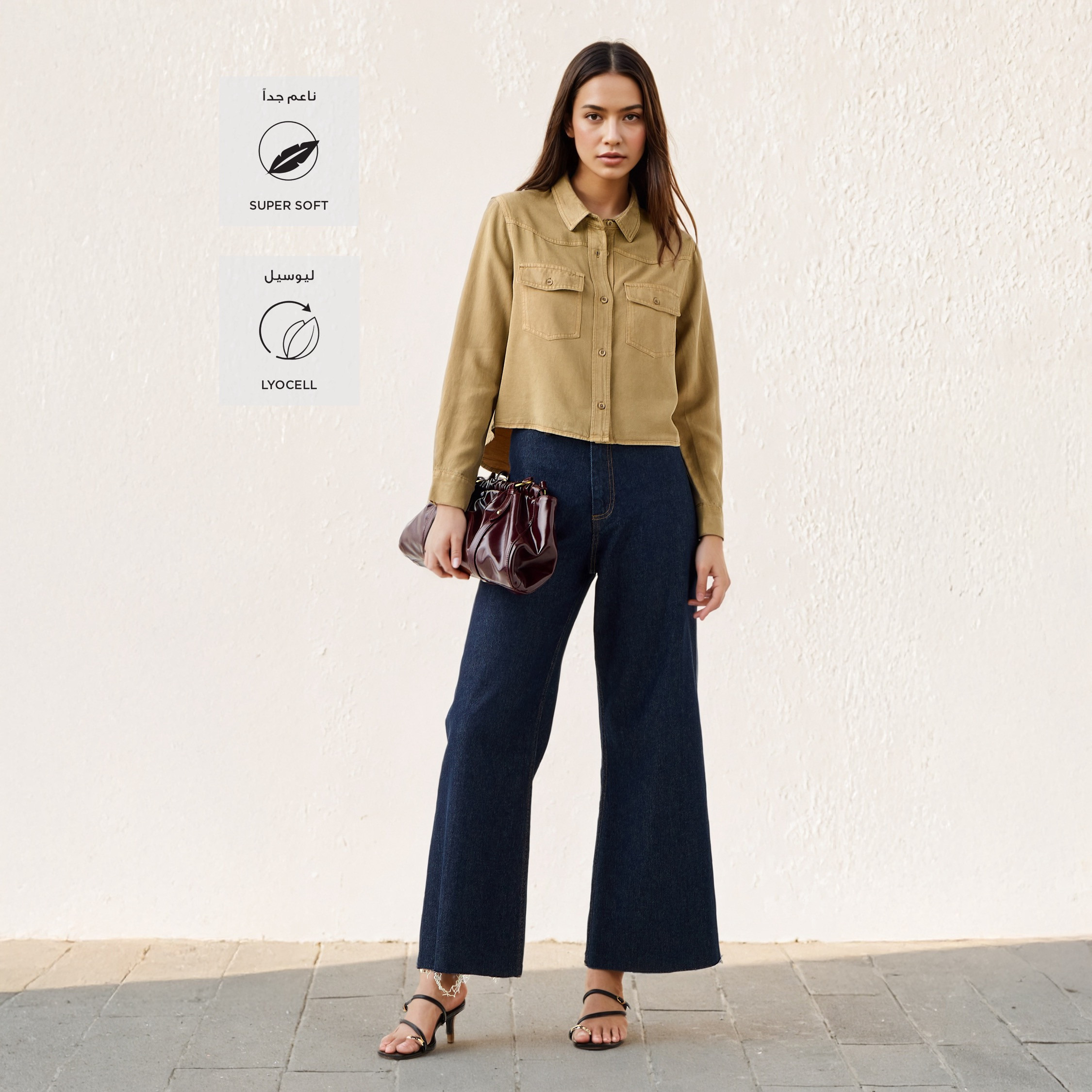 Regular Fit Denim Shirt-women-clothing-shirtsandblouses-shirts-image-2