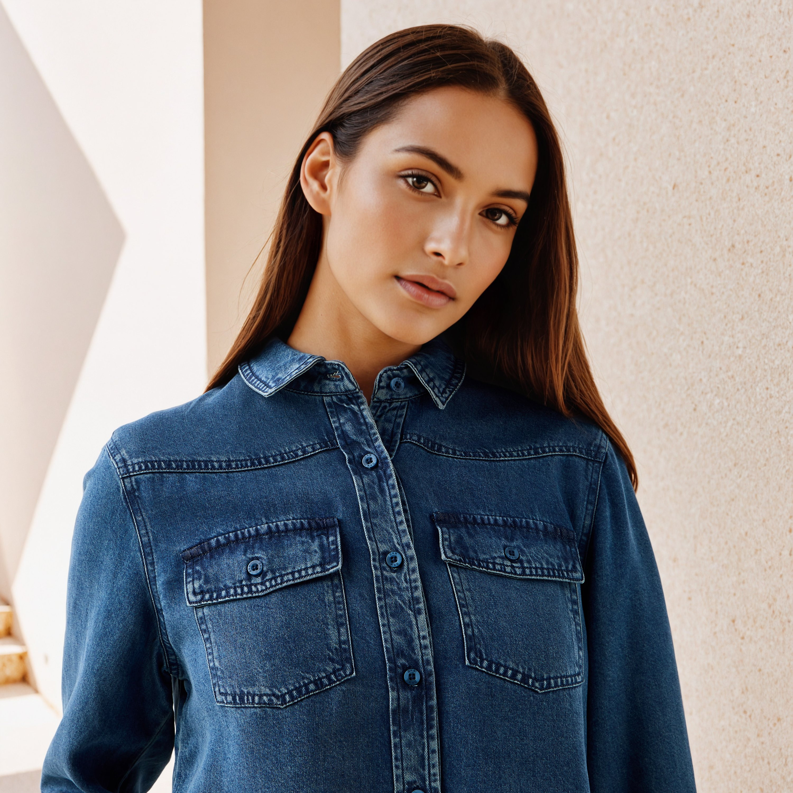 قميص دينم بقصة عادية-women-clothing-shirtsandblouses-shirts-image-4